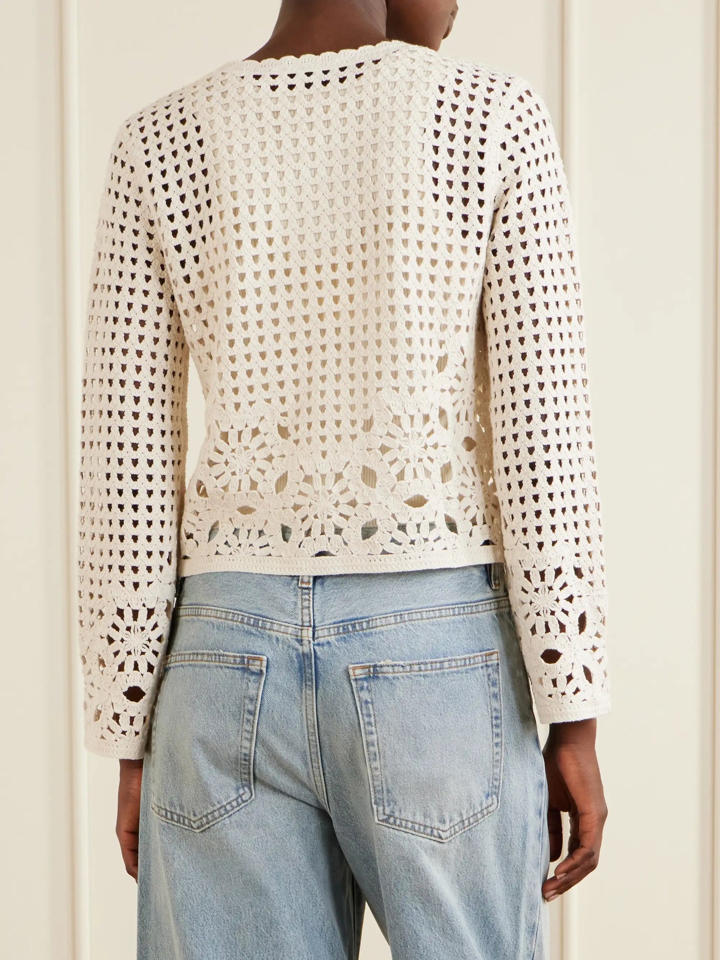 The Postcard Crocheted Cotton Cardigan