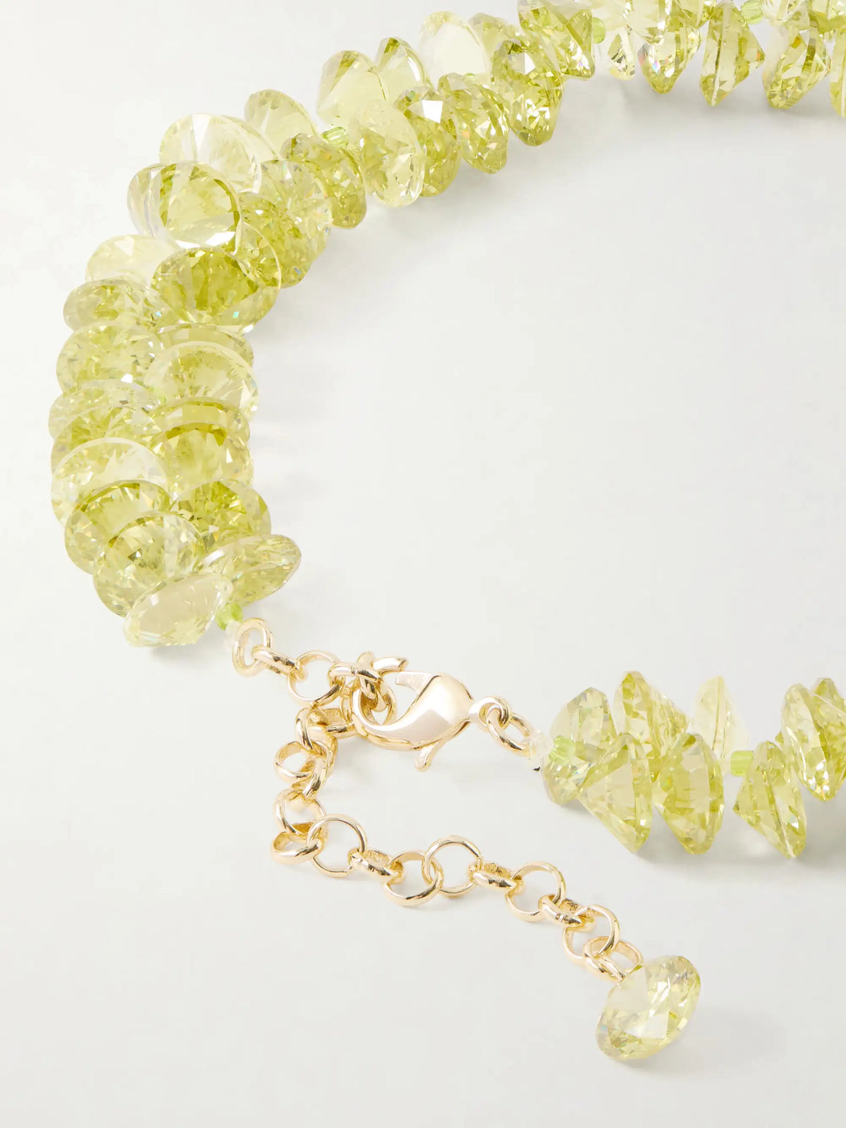 The Cubic Cluster Gold-tone Cubic Zirconia Beaded Necklace
