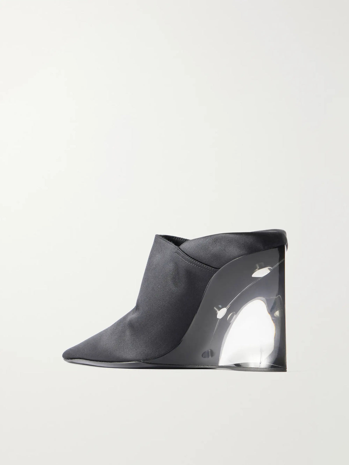 90 Satin Wedge Mules