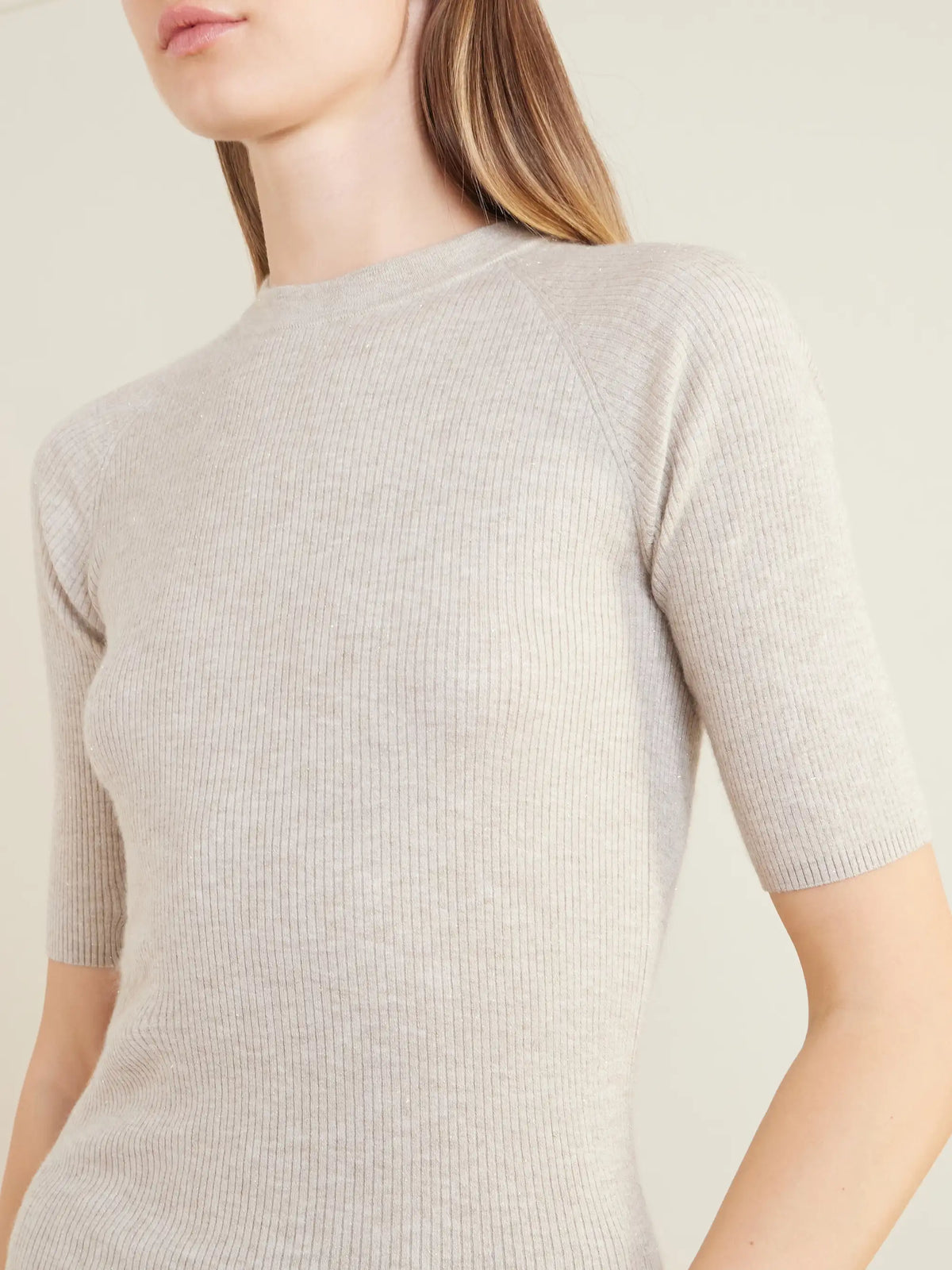 Brunello Cucinelli Ribbed-knit T-shirt