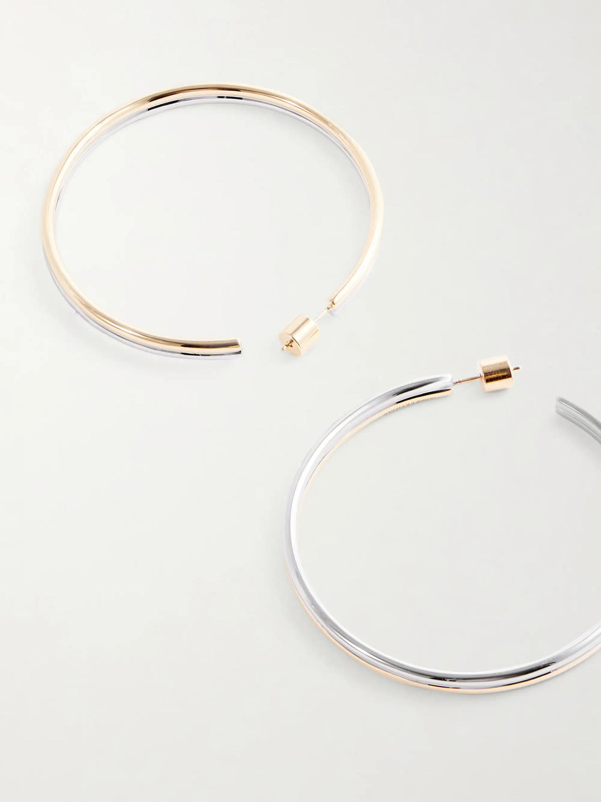 Thread Gold And Silver-tone Hoop Earrings