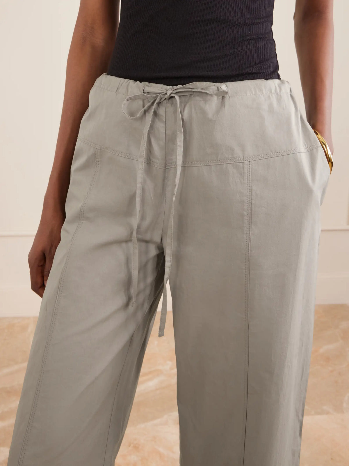 Deiji Studios Seam Organic Cotton Straight-leg Drawstring Pants