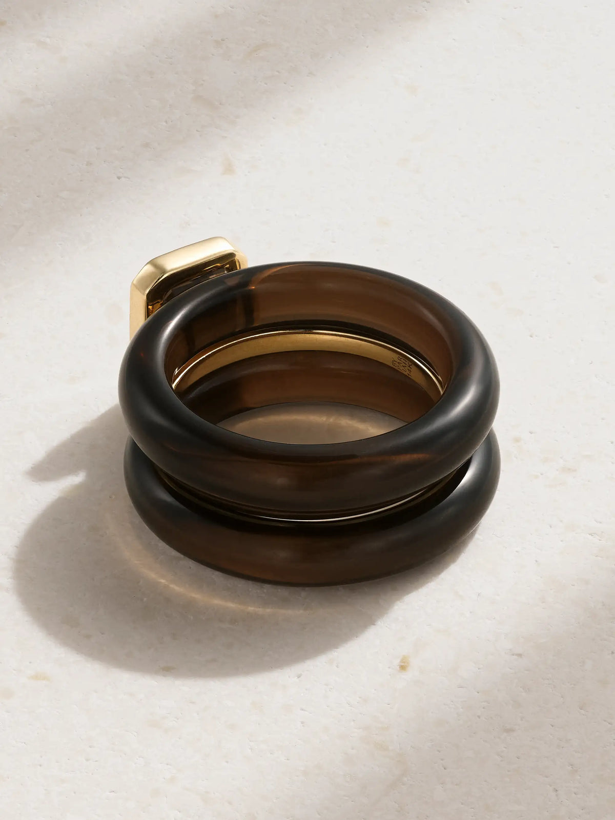 Lumen Stack 14-karat Recycled Quartz Ring