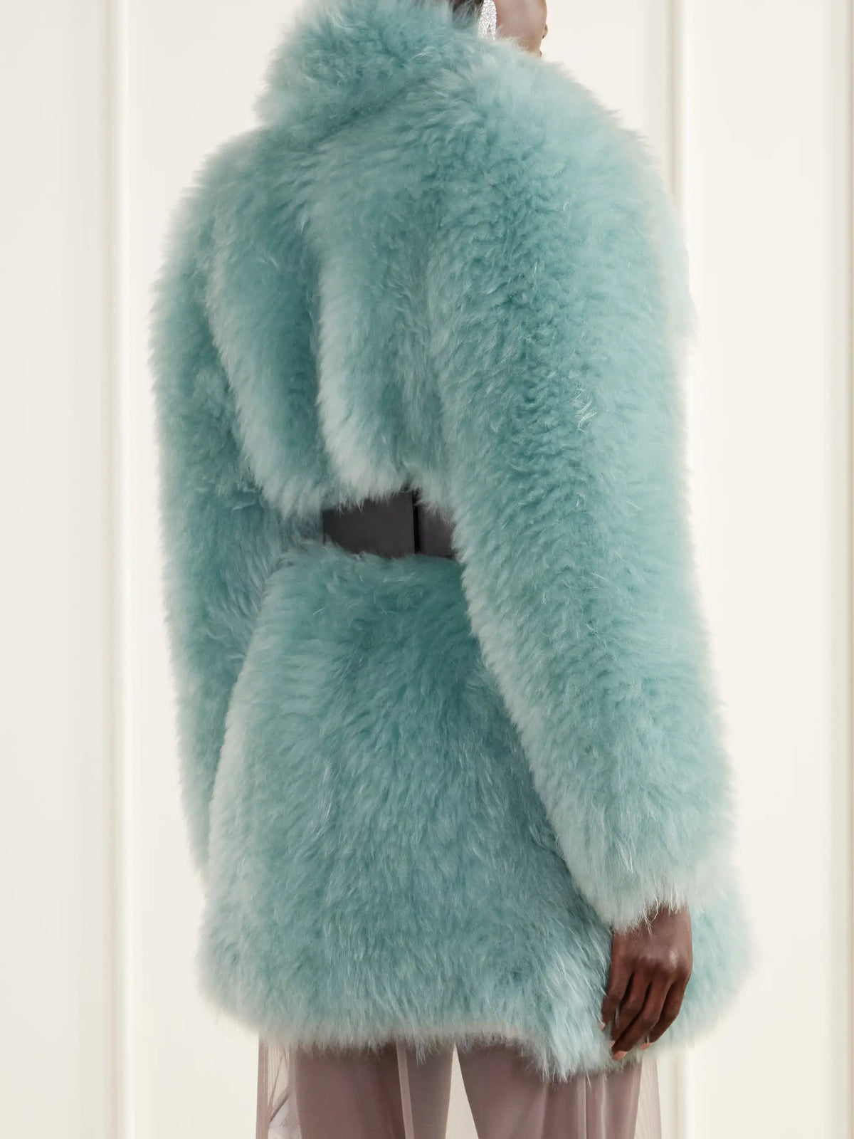 Valentino Garavani Belted Leather-trimmed Cashmere Coat