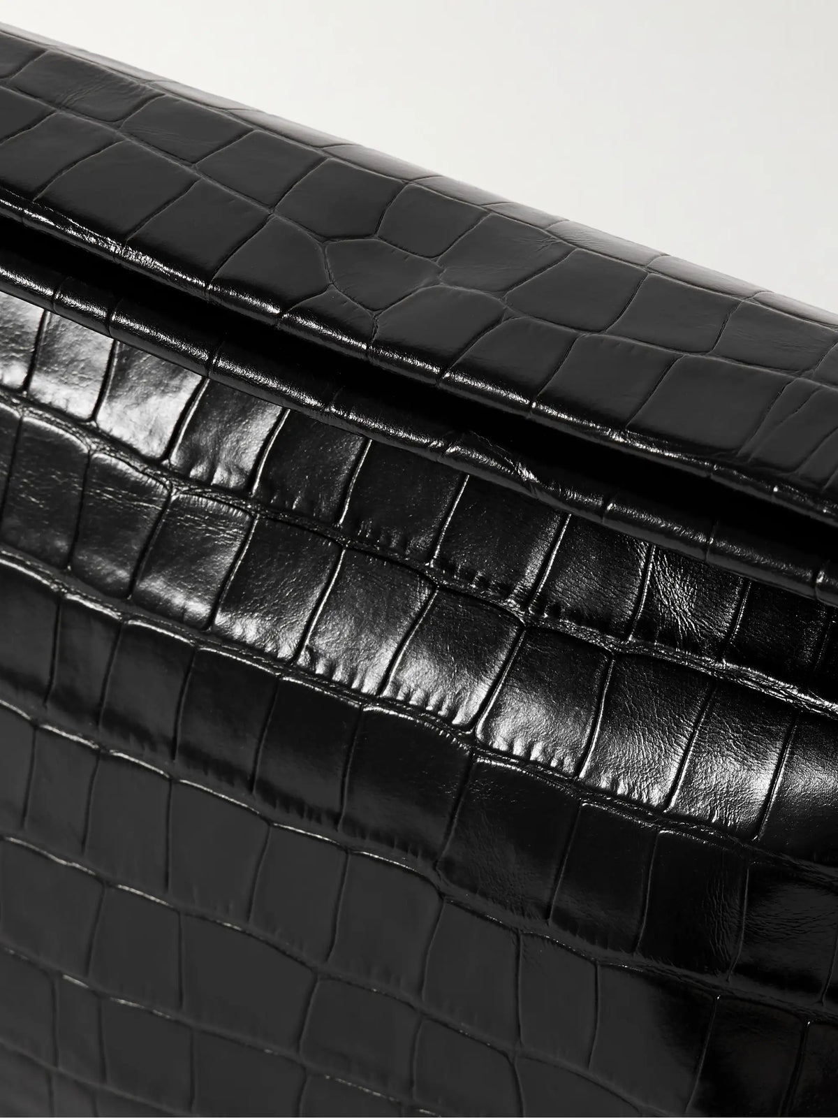 Jerry Croc-effect Leather Clutch