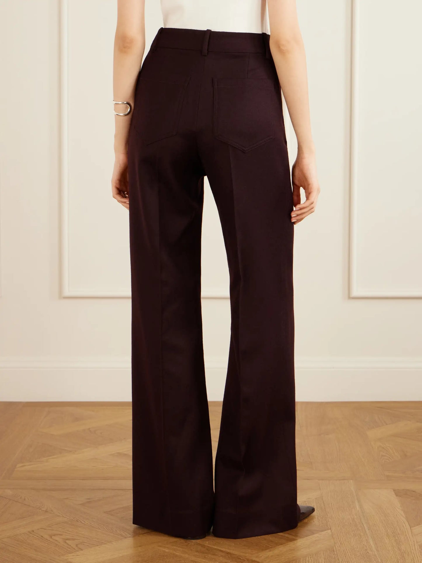 Alina Wool High-rise Straight-leg Pants