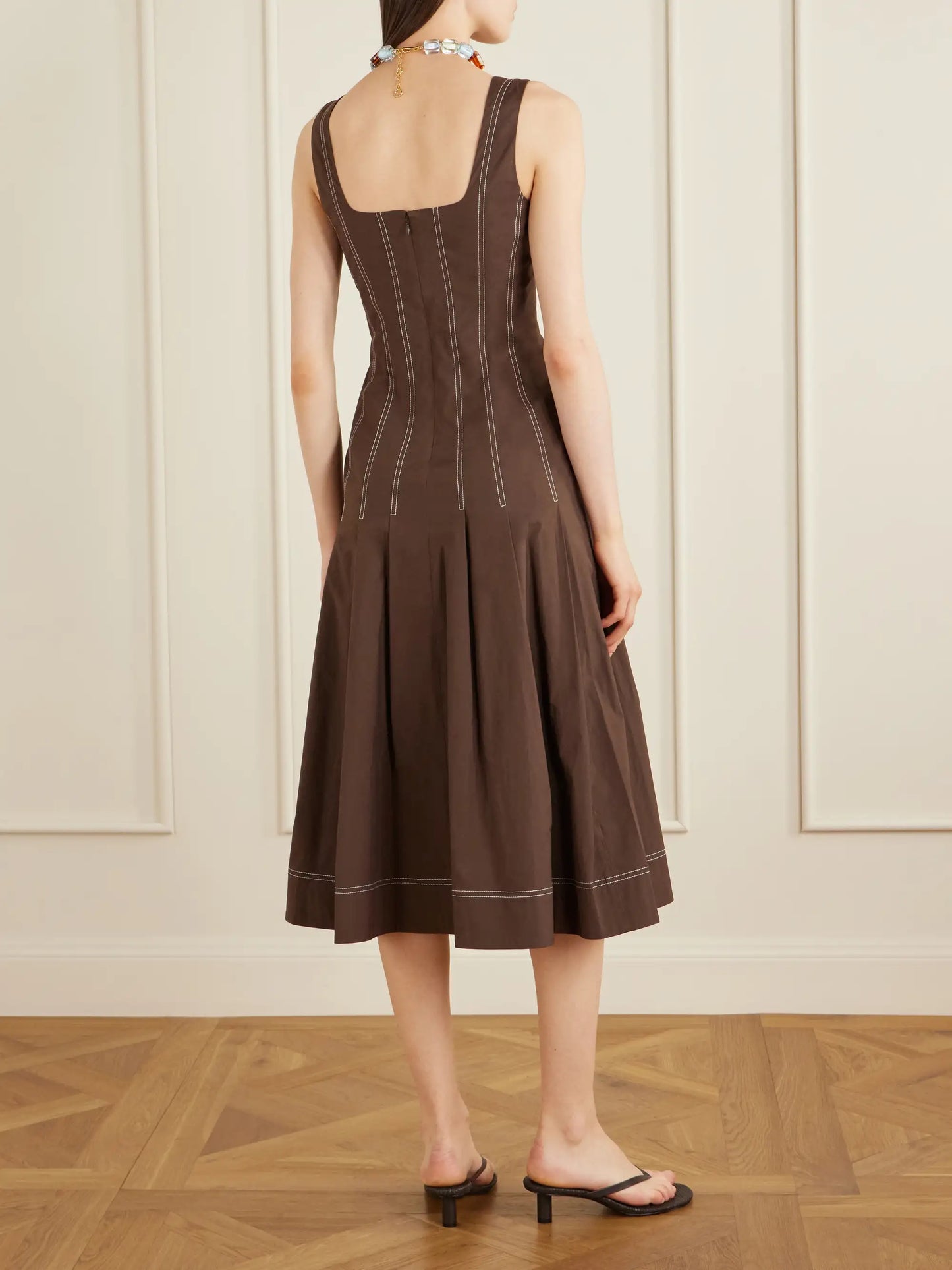 Jolie Cotton-blend Poplin Midi Dress