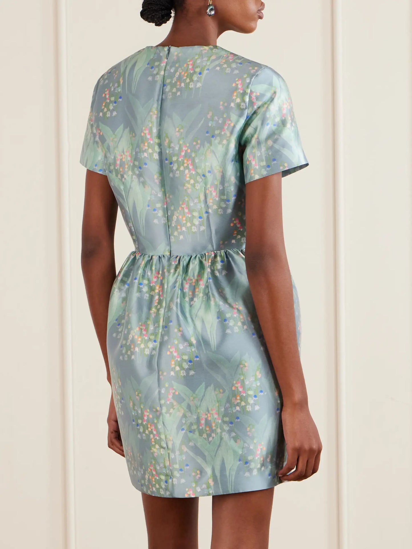 Lily Of The Valley Crepe Mini Dress