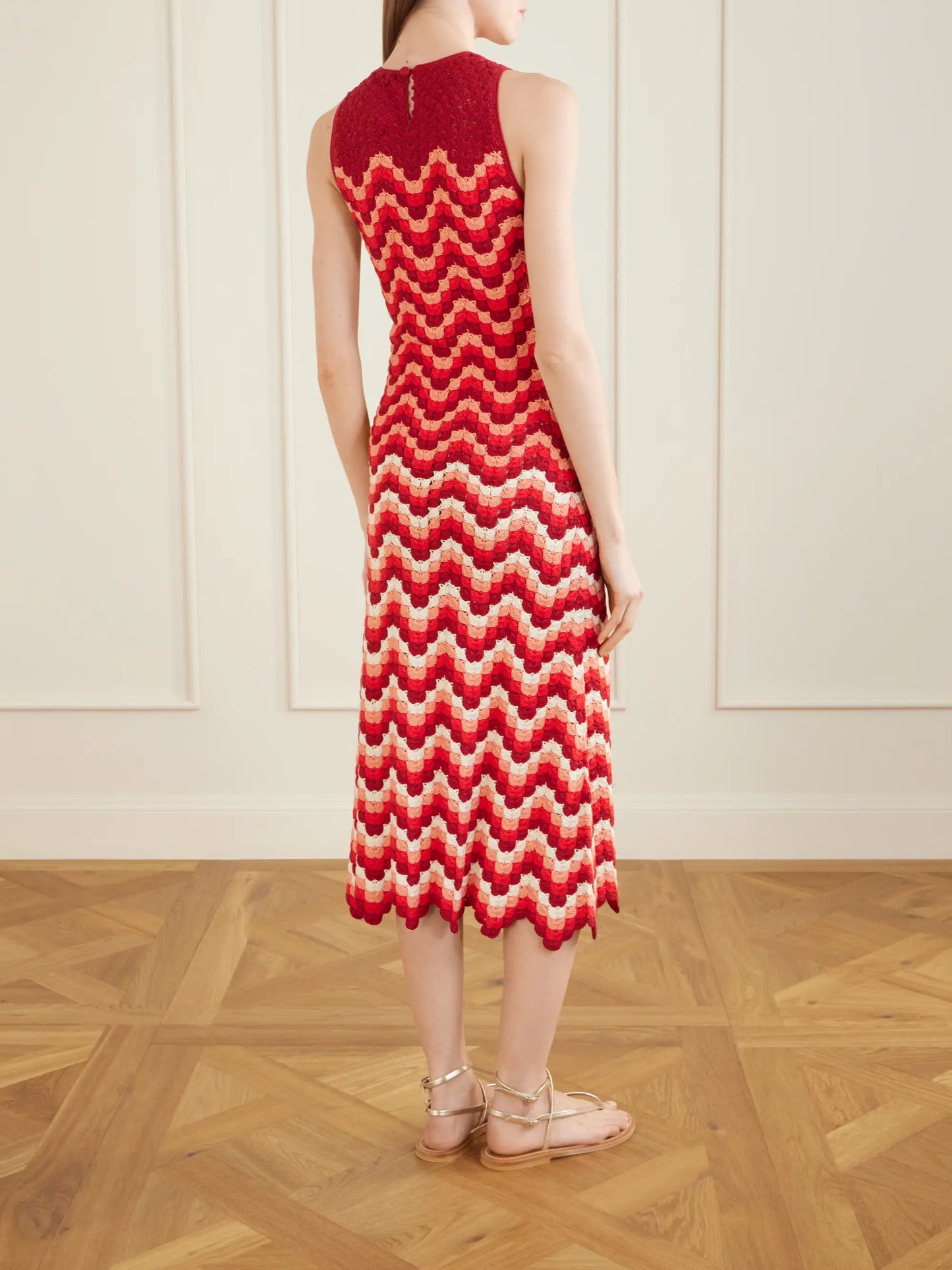 Cuenca Scalloped Crocheted Cotton Maxi Dress