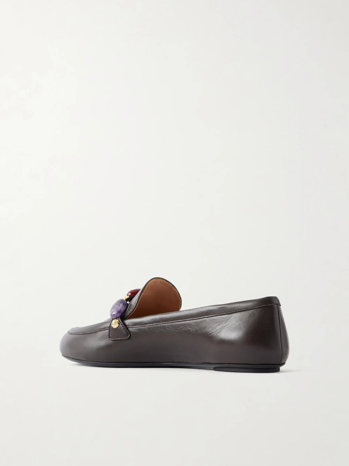 Gianvito Rossi Embellished Leather Loafers