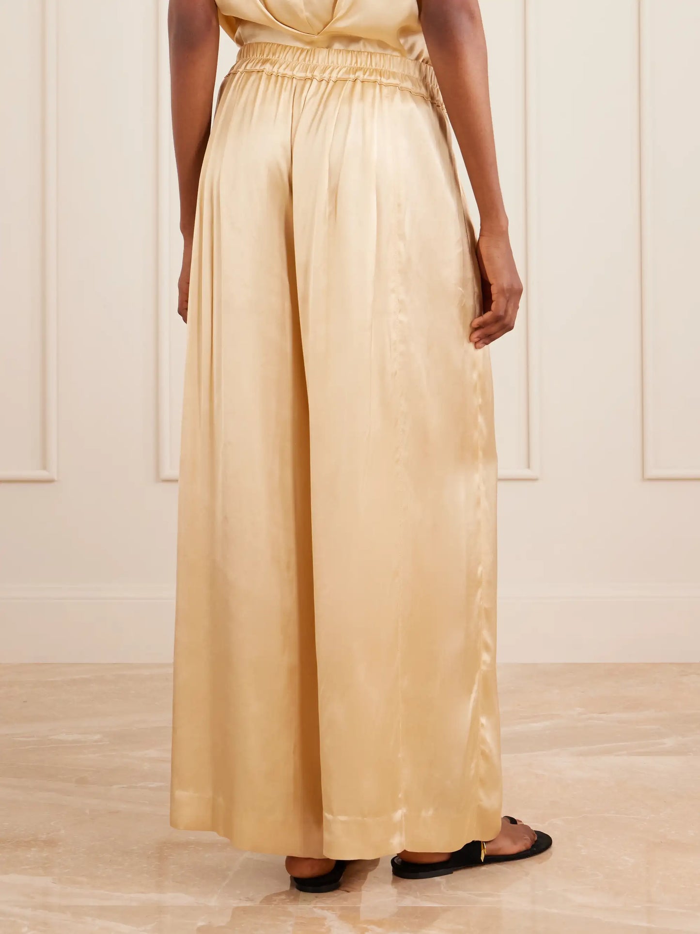 Nolia Satin Wide-leg Pants