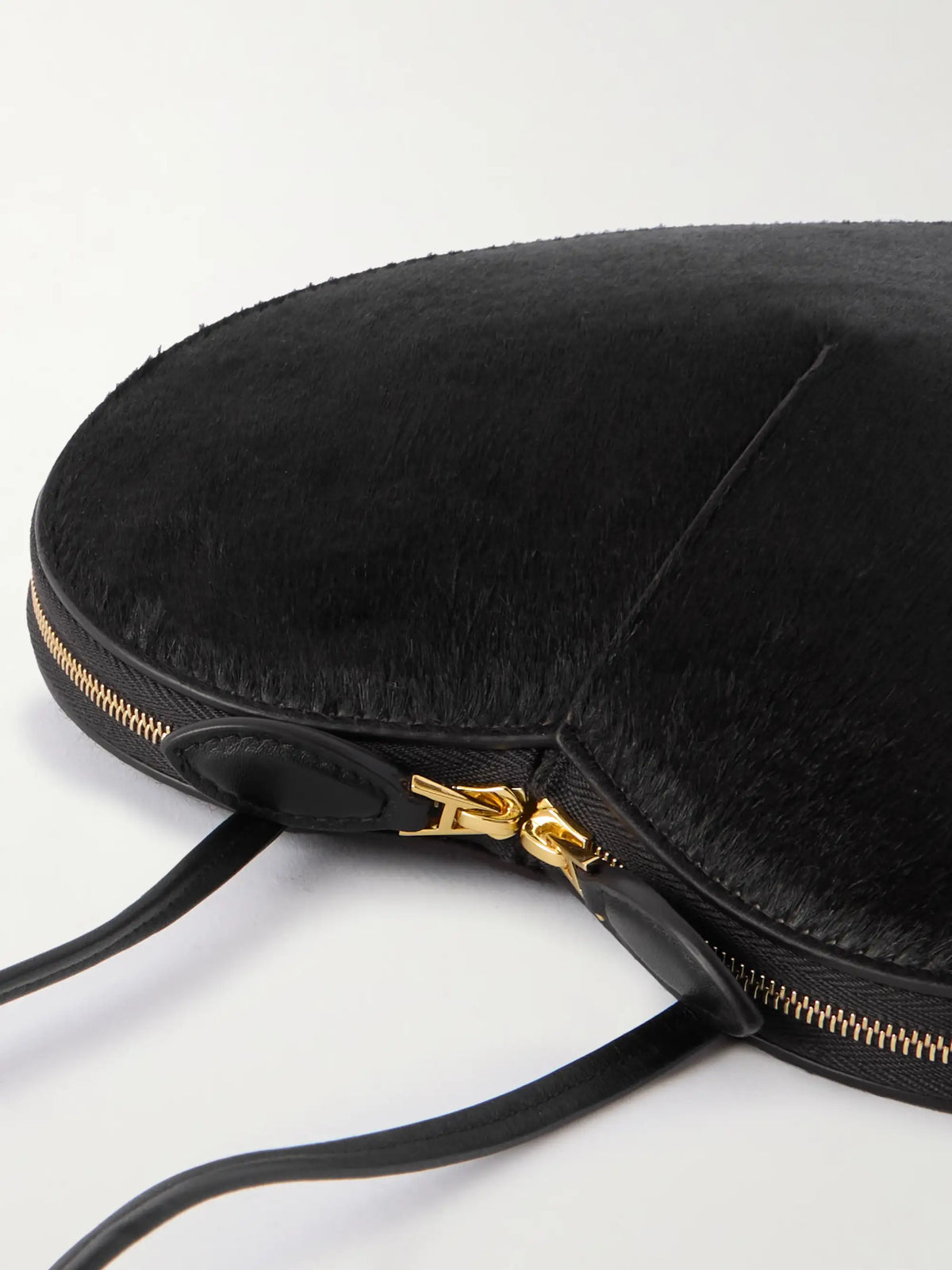 Le Coeur Leather-trimmed Calf Hair Shoulder Bag