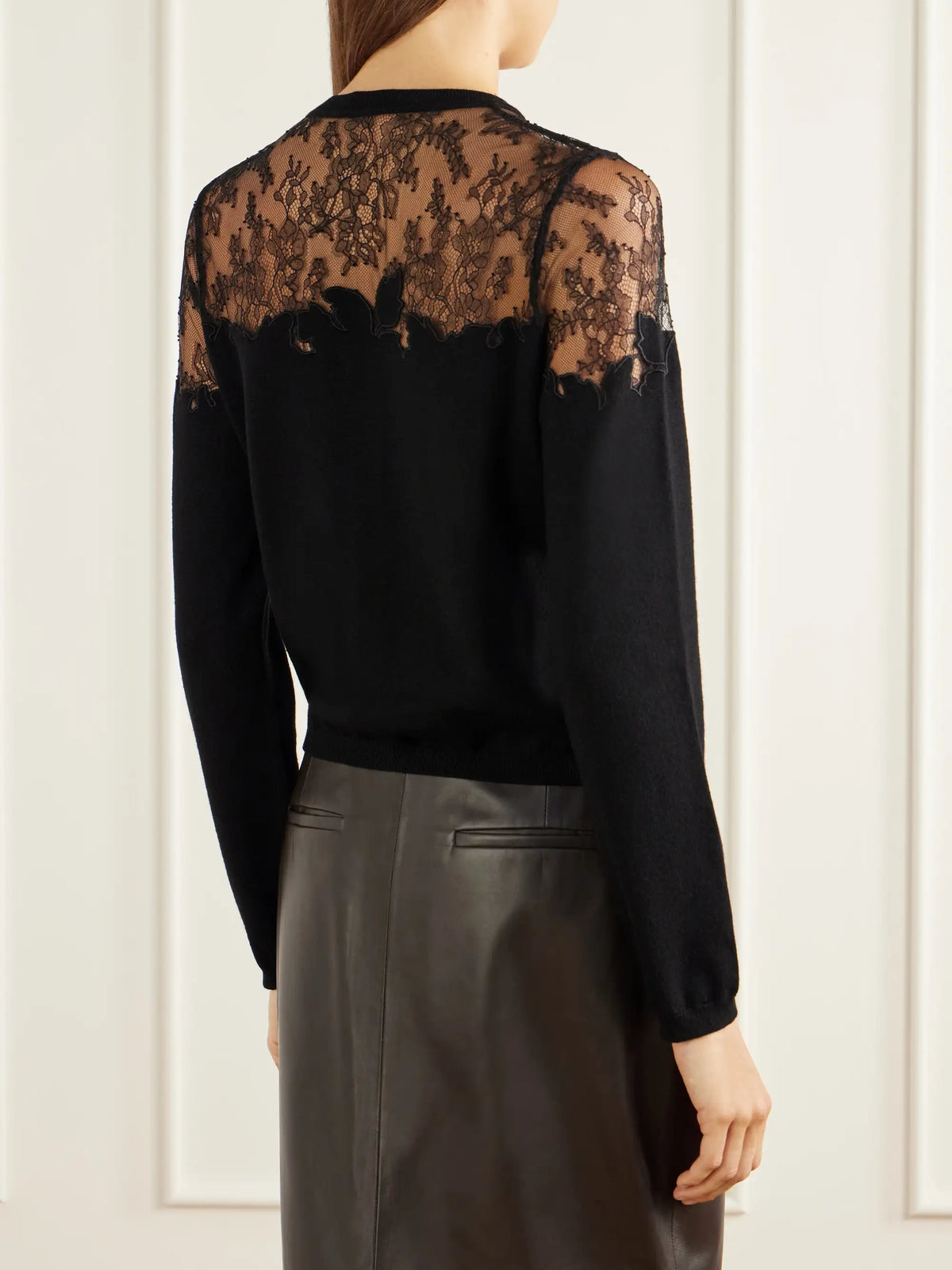 Ulla Johnson Talia Lace-trimmed Merino Wool Cardigan