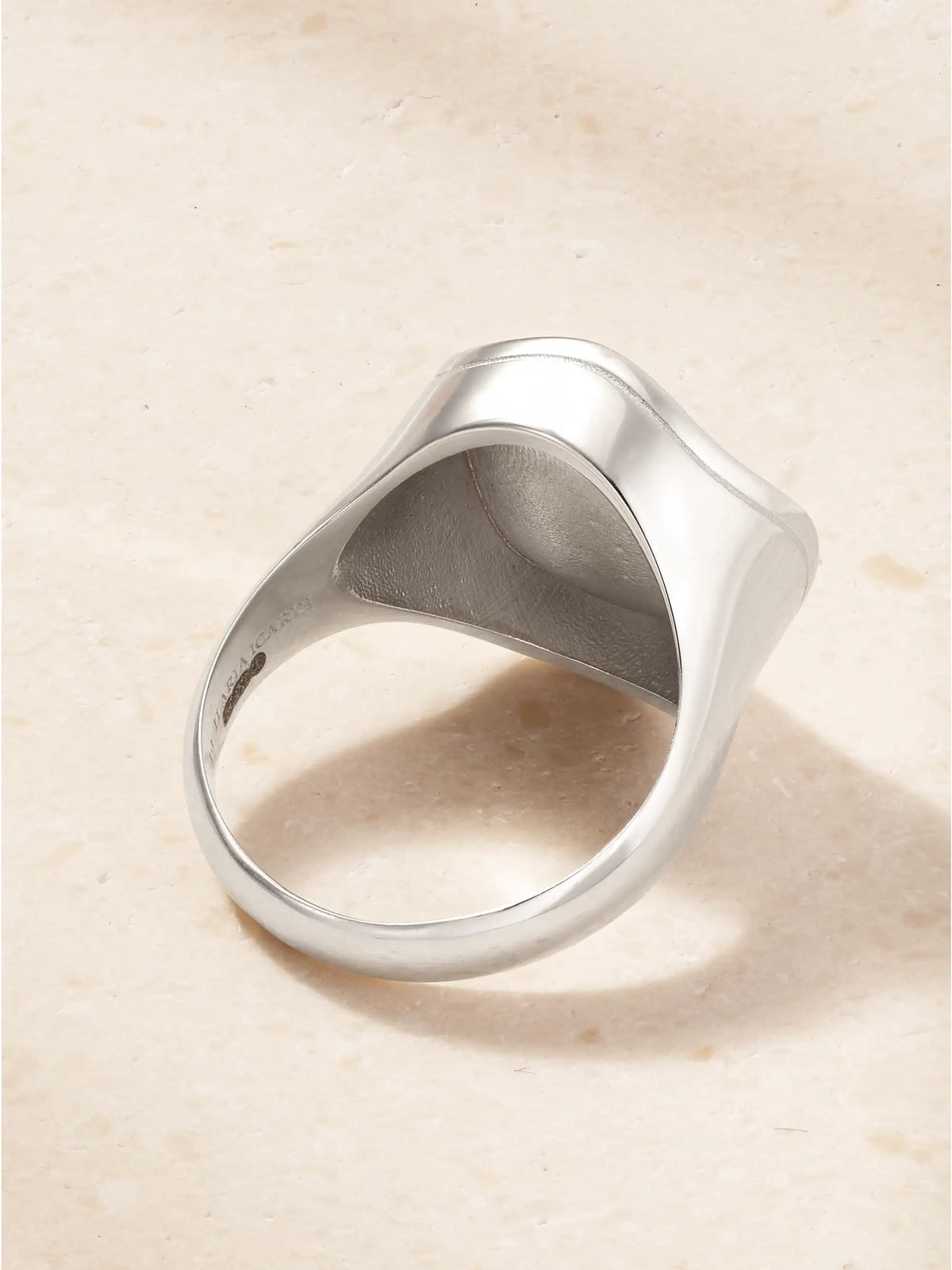 Flower 18-karat White Gold, Diamond And Enamel Signet Ring