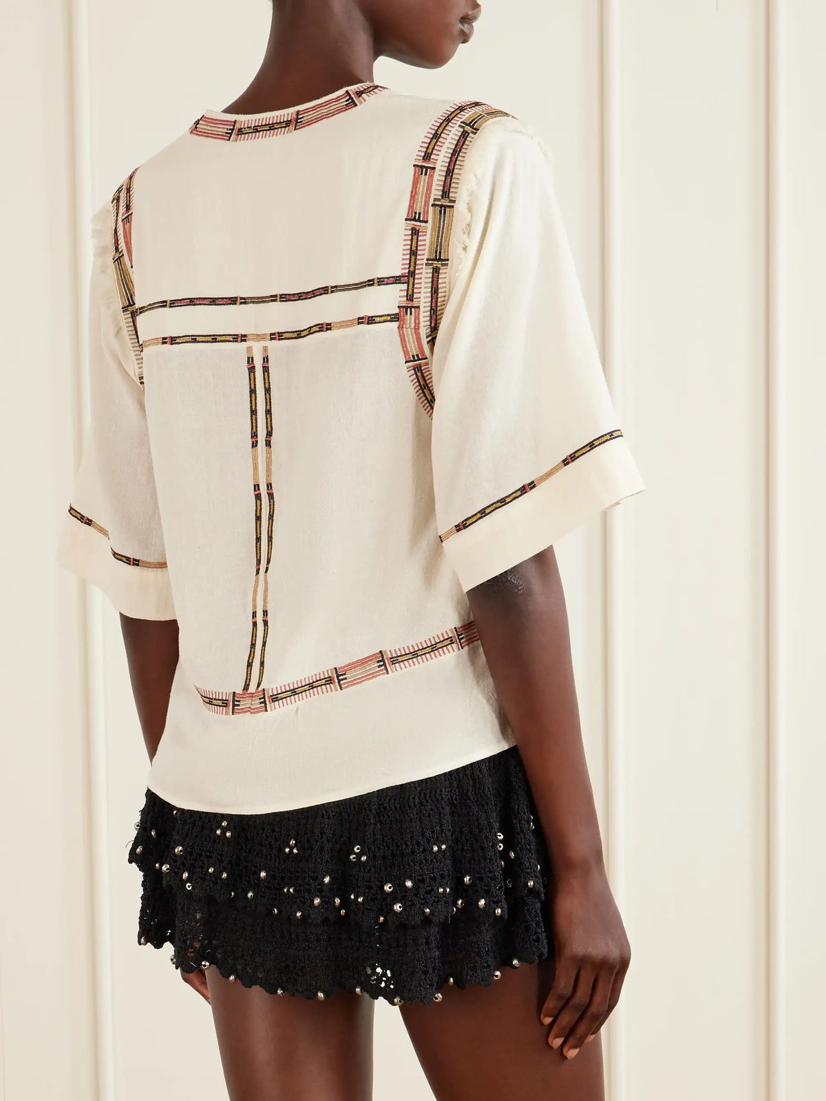 ISABEL MARANT Fiosa Embroidered Silk Blouse