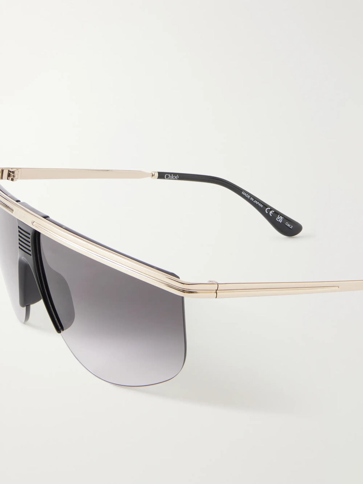 Chloé D-frame Gold-tone Sunglasses