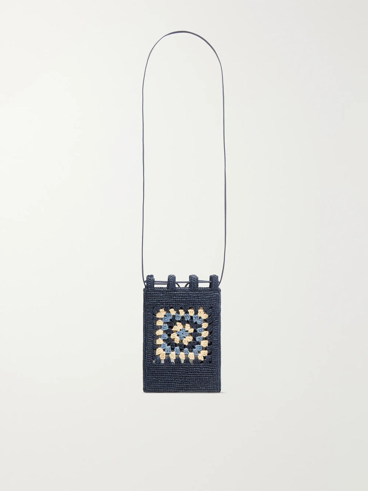 + Paula's Ibiza Logo-embroidered Leather-trimmed Crocheted Raffia Bucket Bag