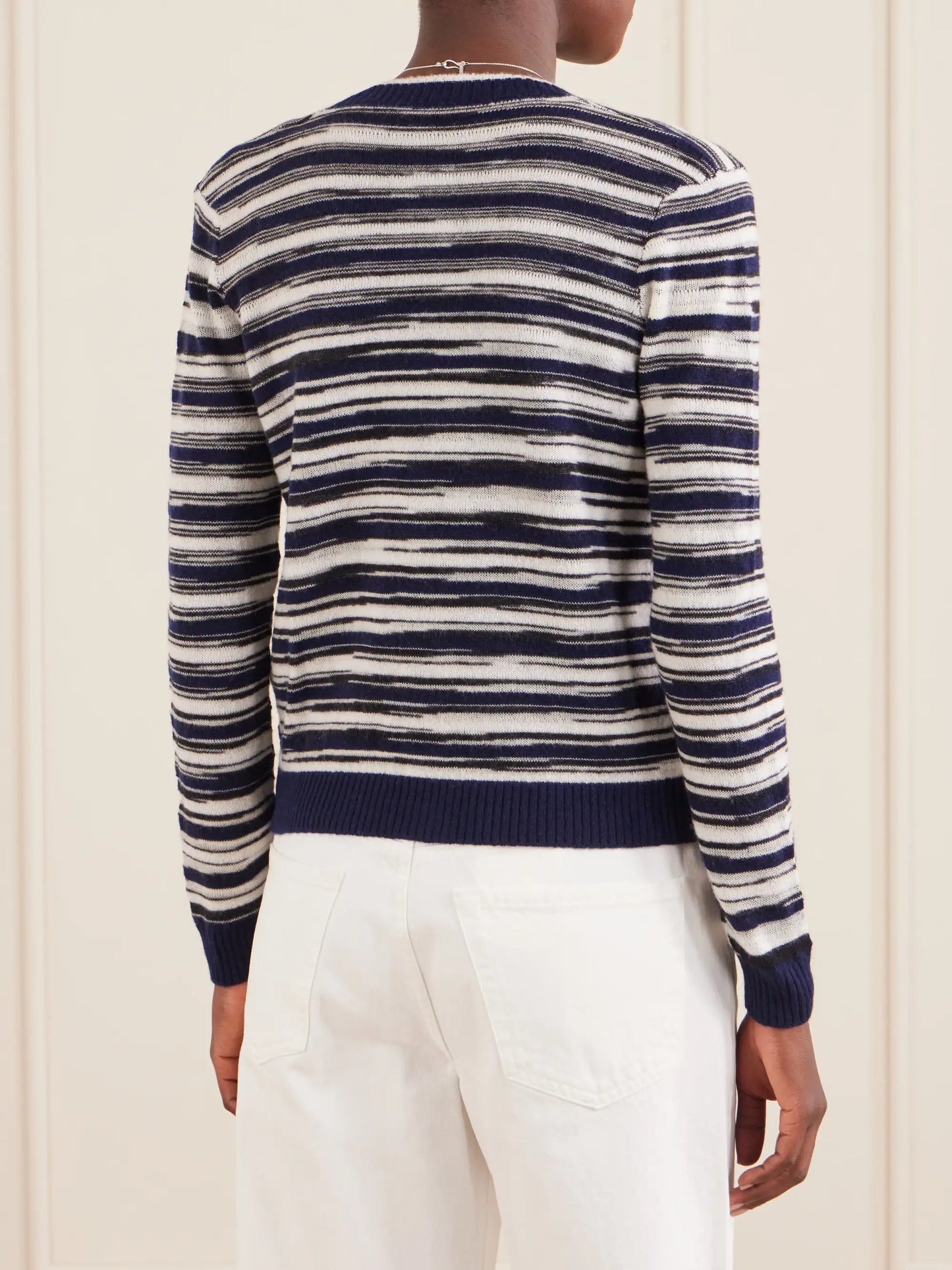 Striped Cashmere And Wool-blend Cardigan