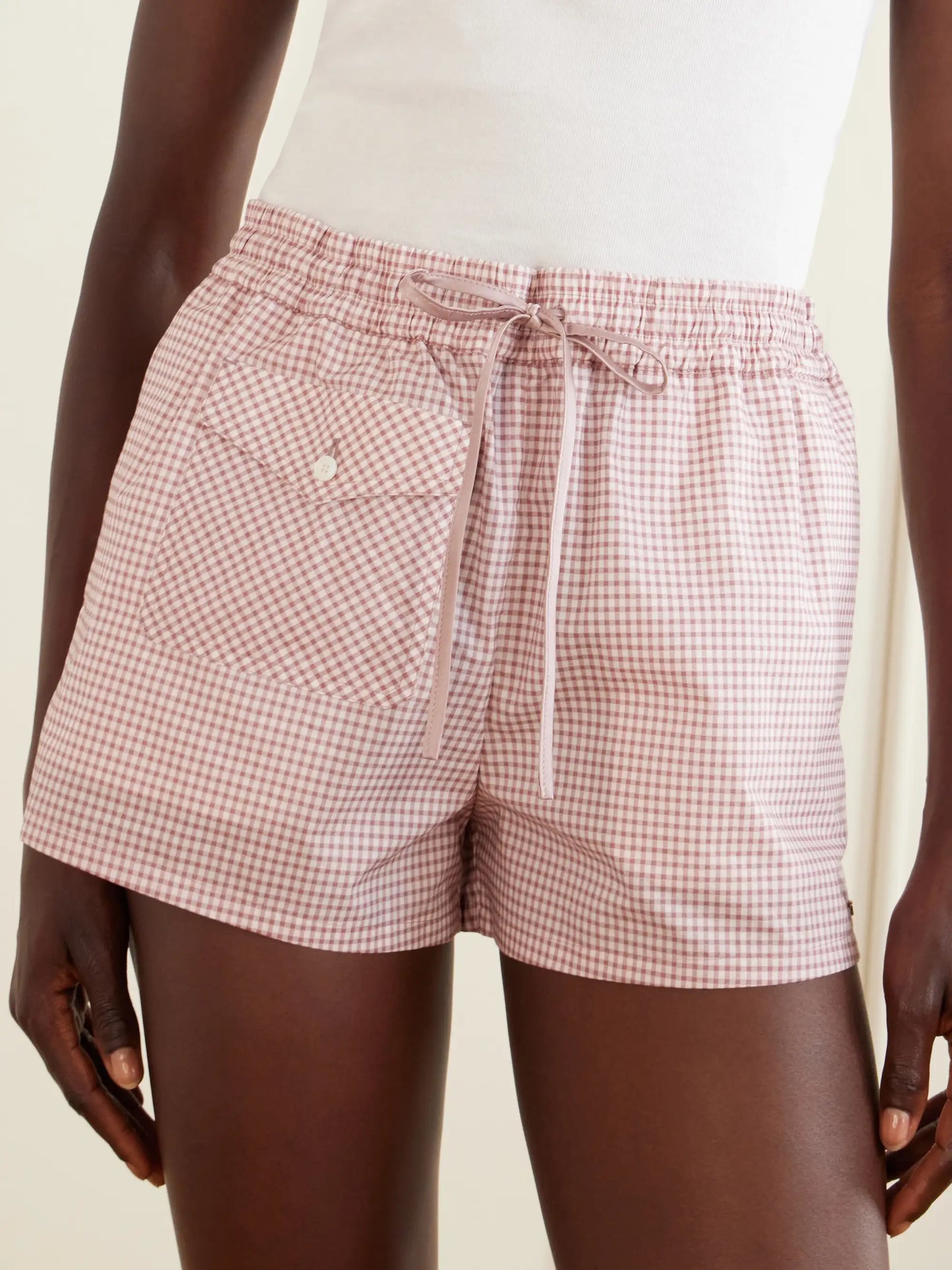 Checked Cotton-poplin Shorts