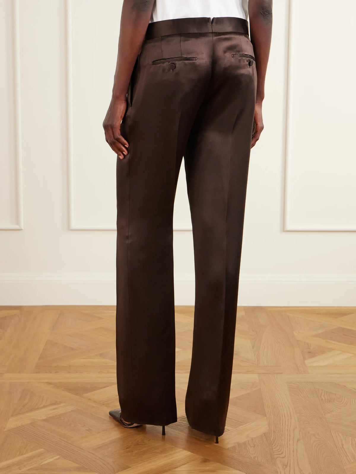 TOM FORD Silk-satin Straight-leg Pants