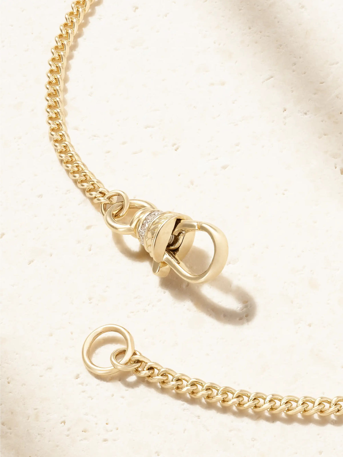 Baby T-bar 14-karat Gold Diamond Necklace