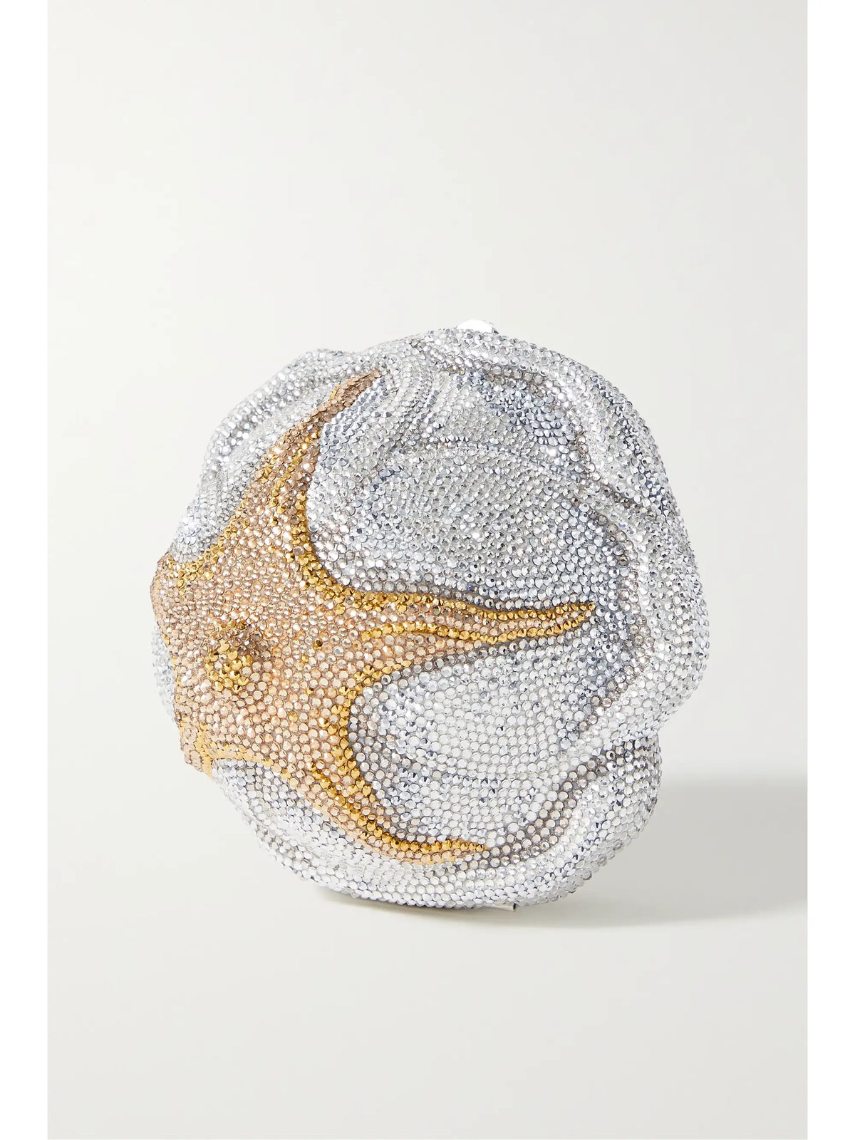 Rose Desiree Crystal-embellished Silver-tone Clutch