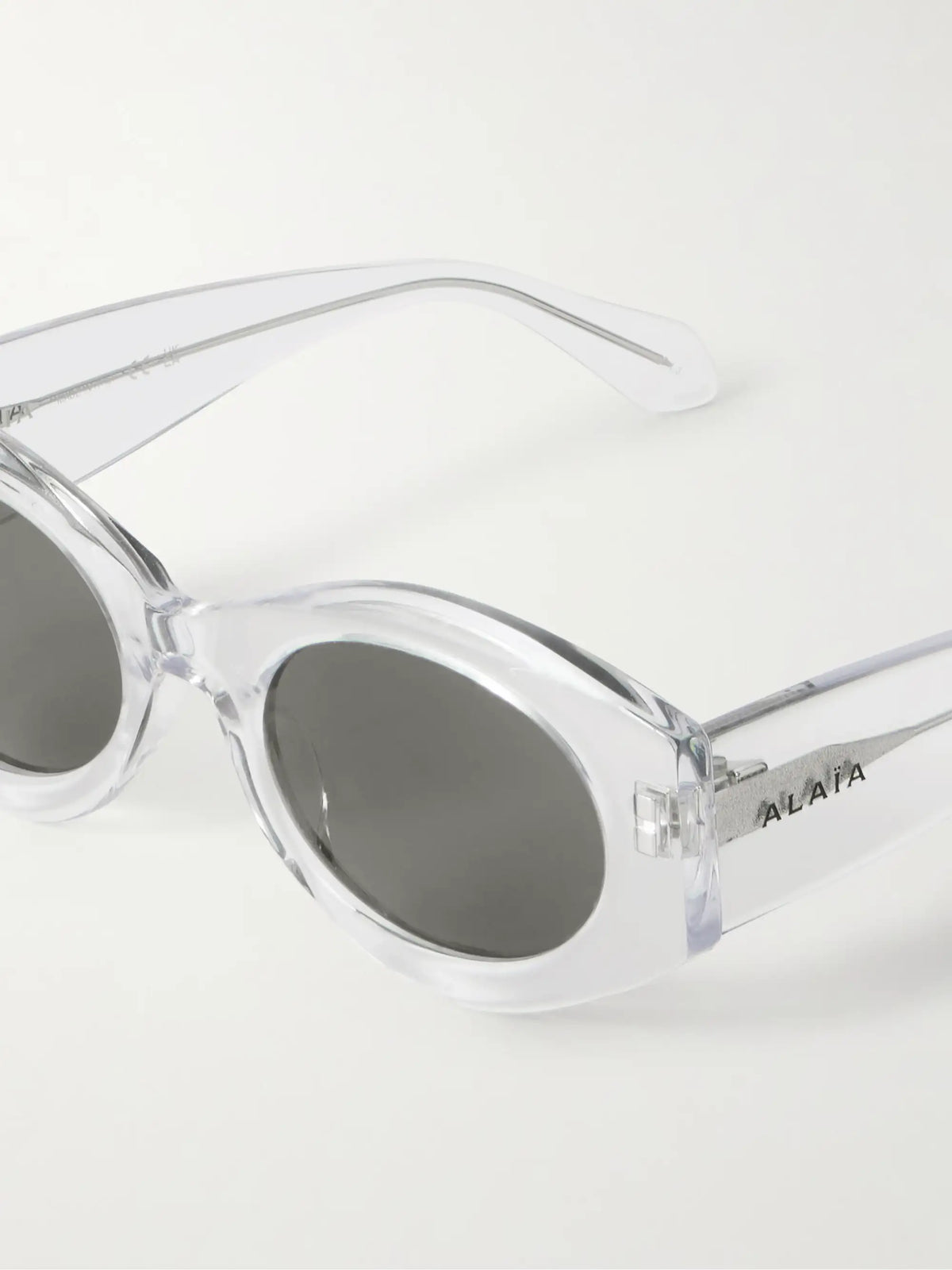 Lettering Round-frame Acetate Sunglasses