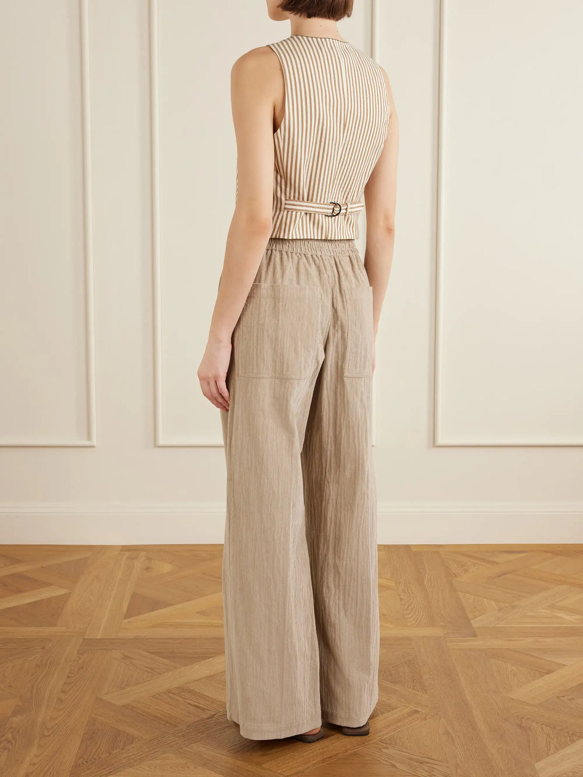 Brunello Cucinelli Striped Cotton-blend Seersucker Vest