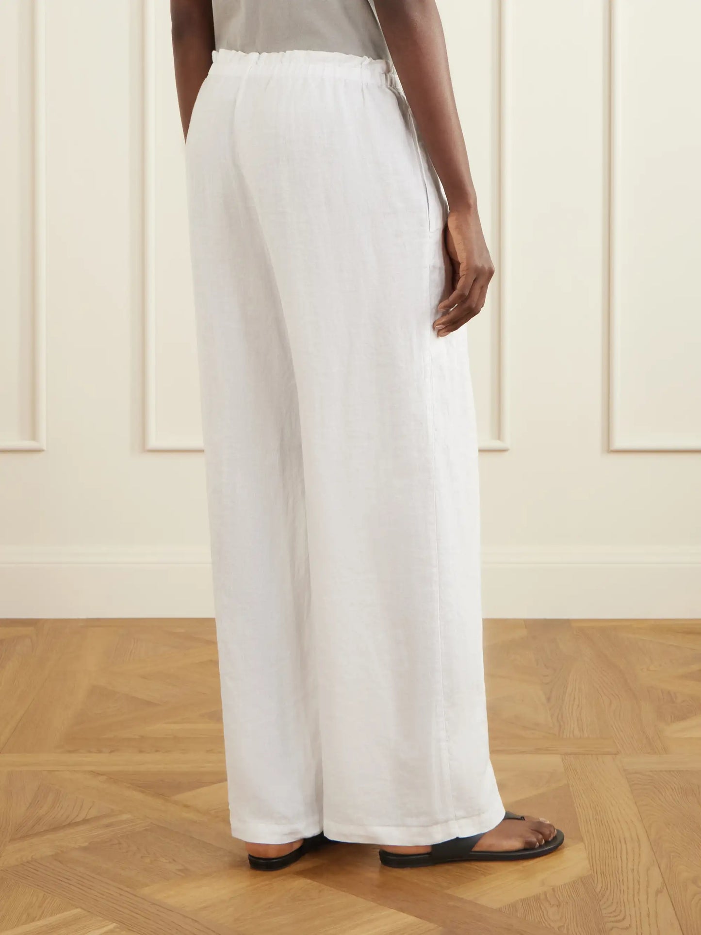 Linen Straight-leg Pants