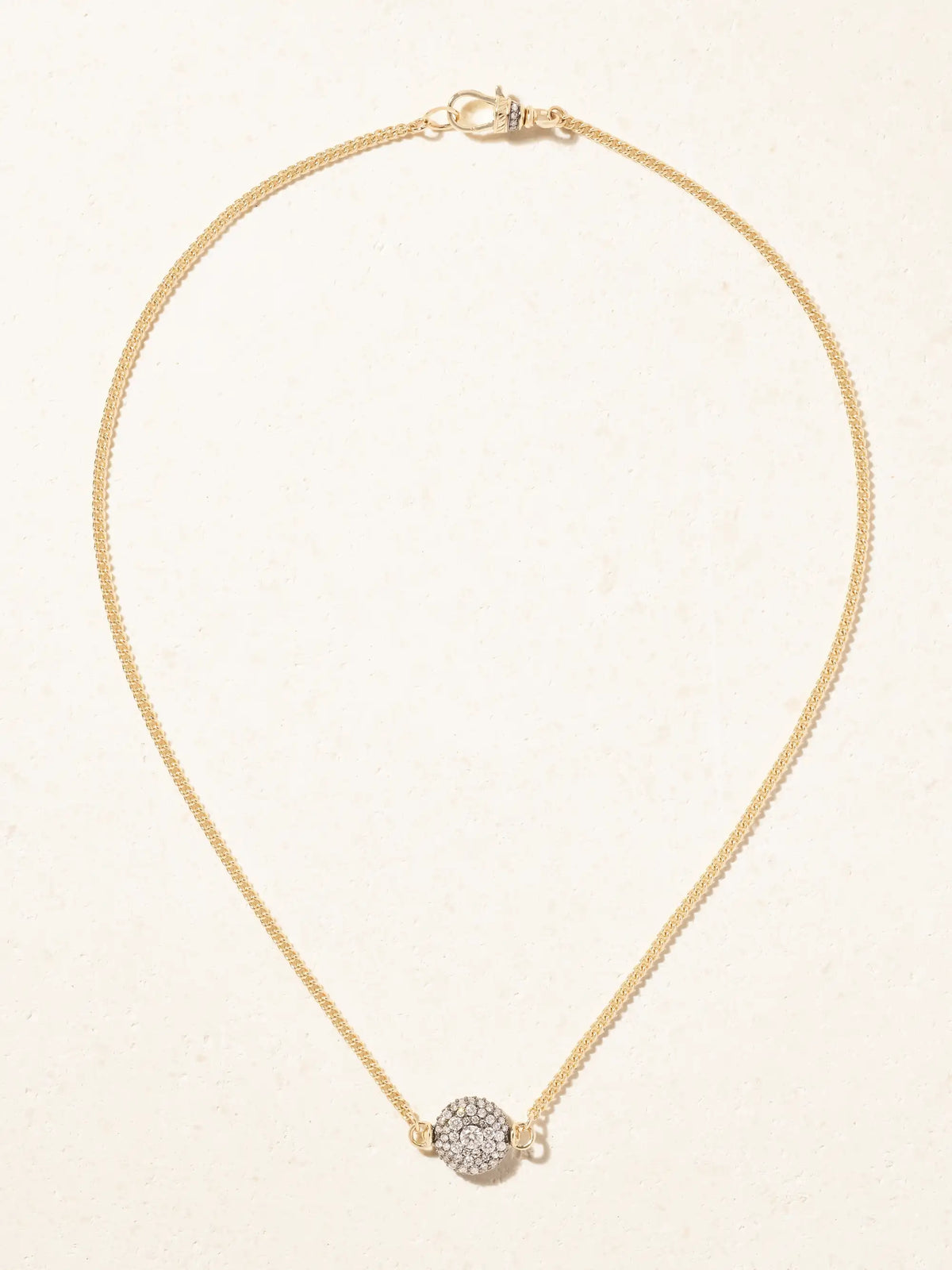 Baby Pocket Watch 14-karat Gold Diamond Necklace