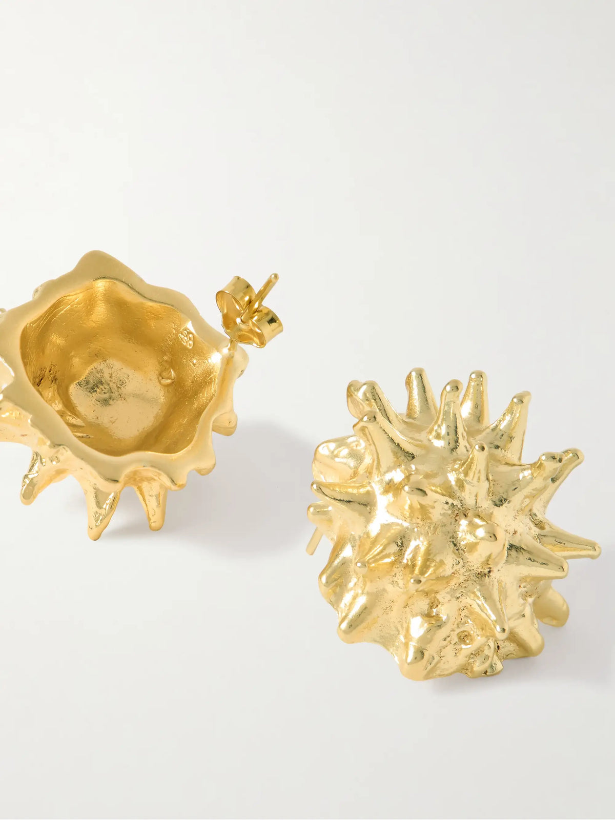 Sea Urchin Gold-plated Earrings