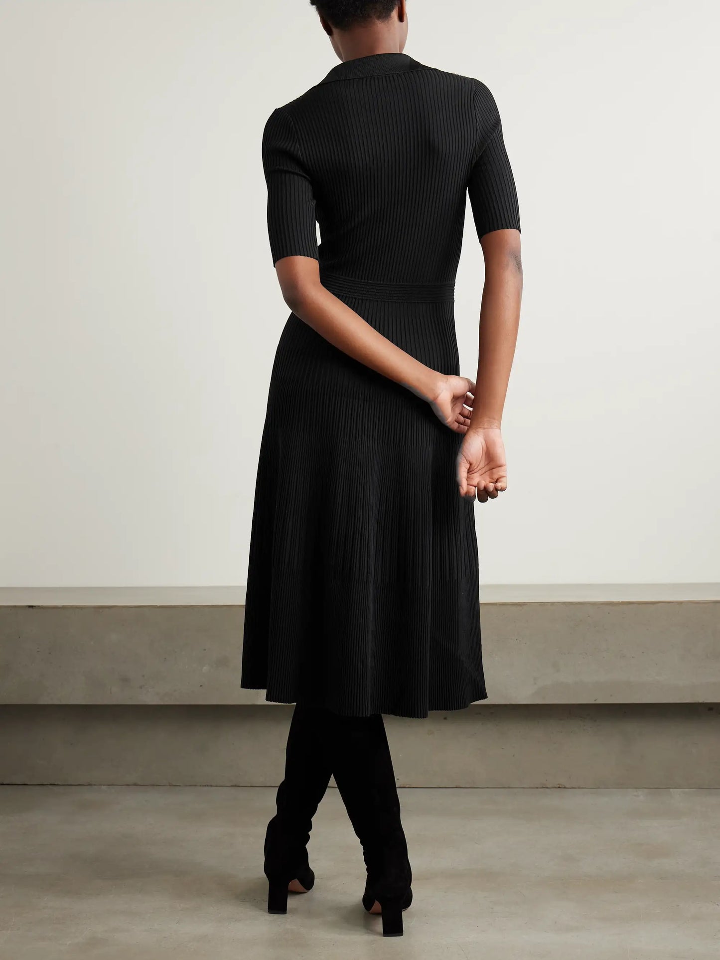 Pati Ribbed-knit Midi Dress