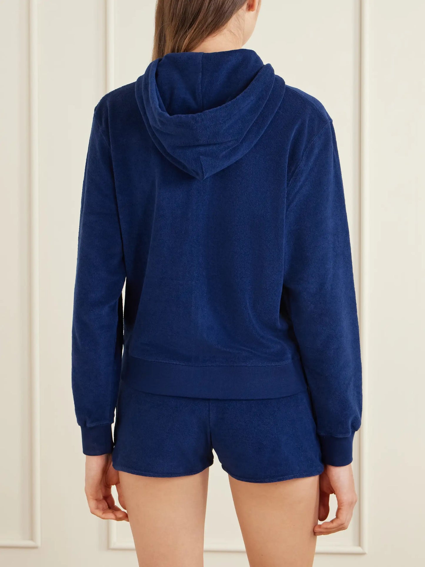 Hooded Embroidered Cotton-terry Top