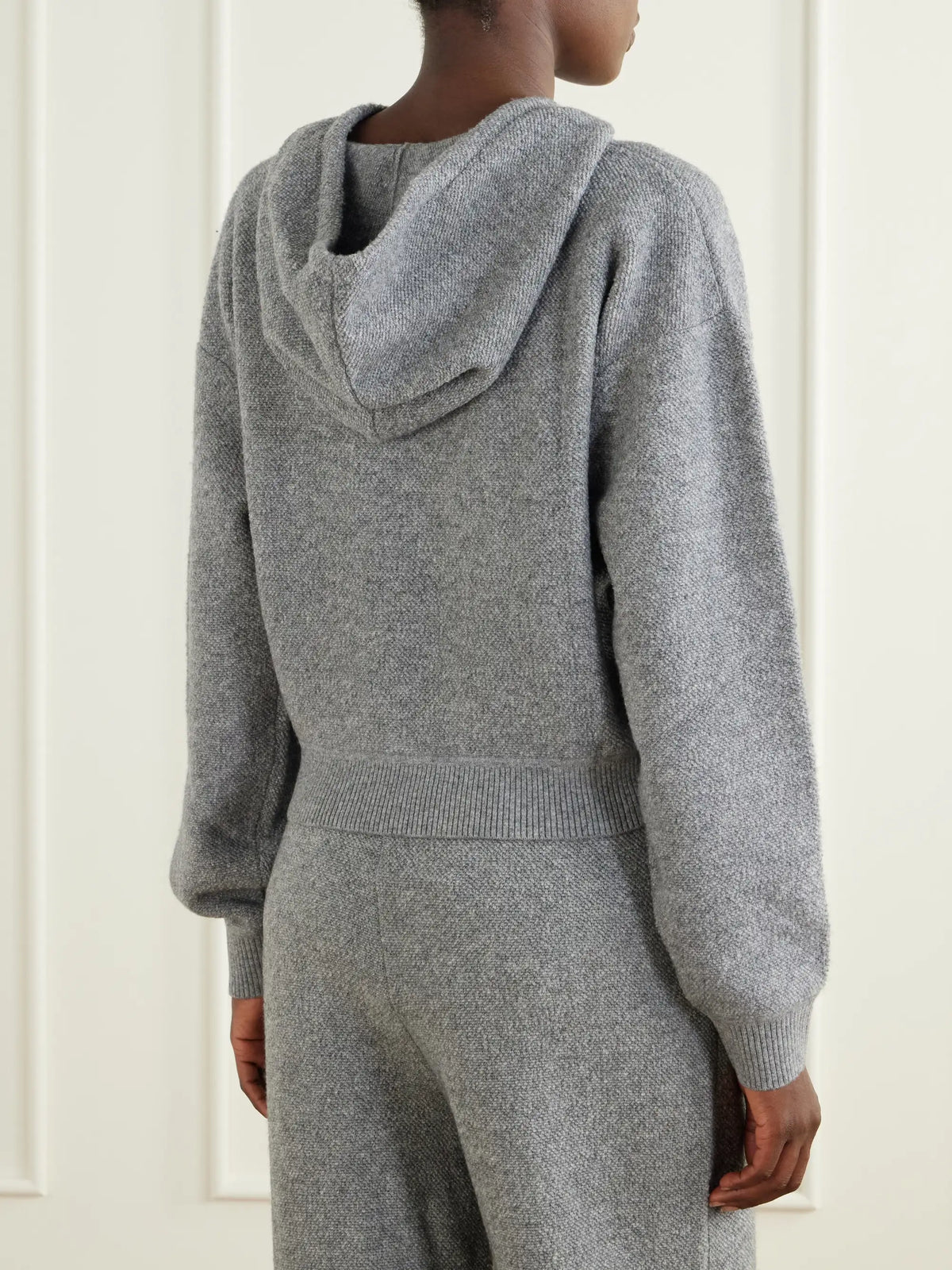 Victoria Beckham Lana Stretch Wool And Cashmere-blend Hoodie