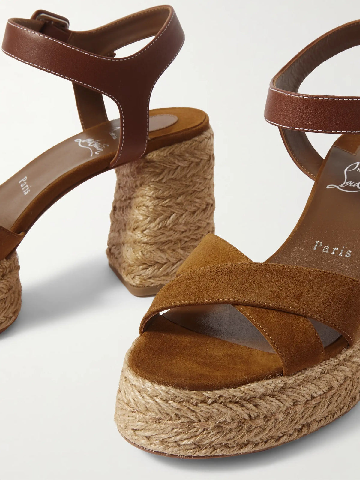 Calakala 70 Leather And Suede Espadrille Platform Sandals