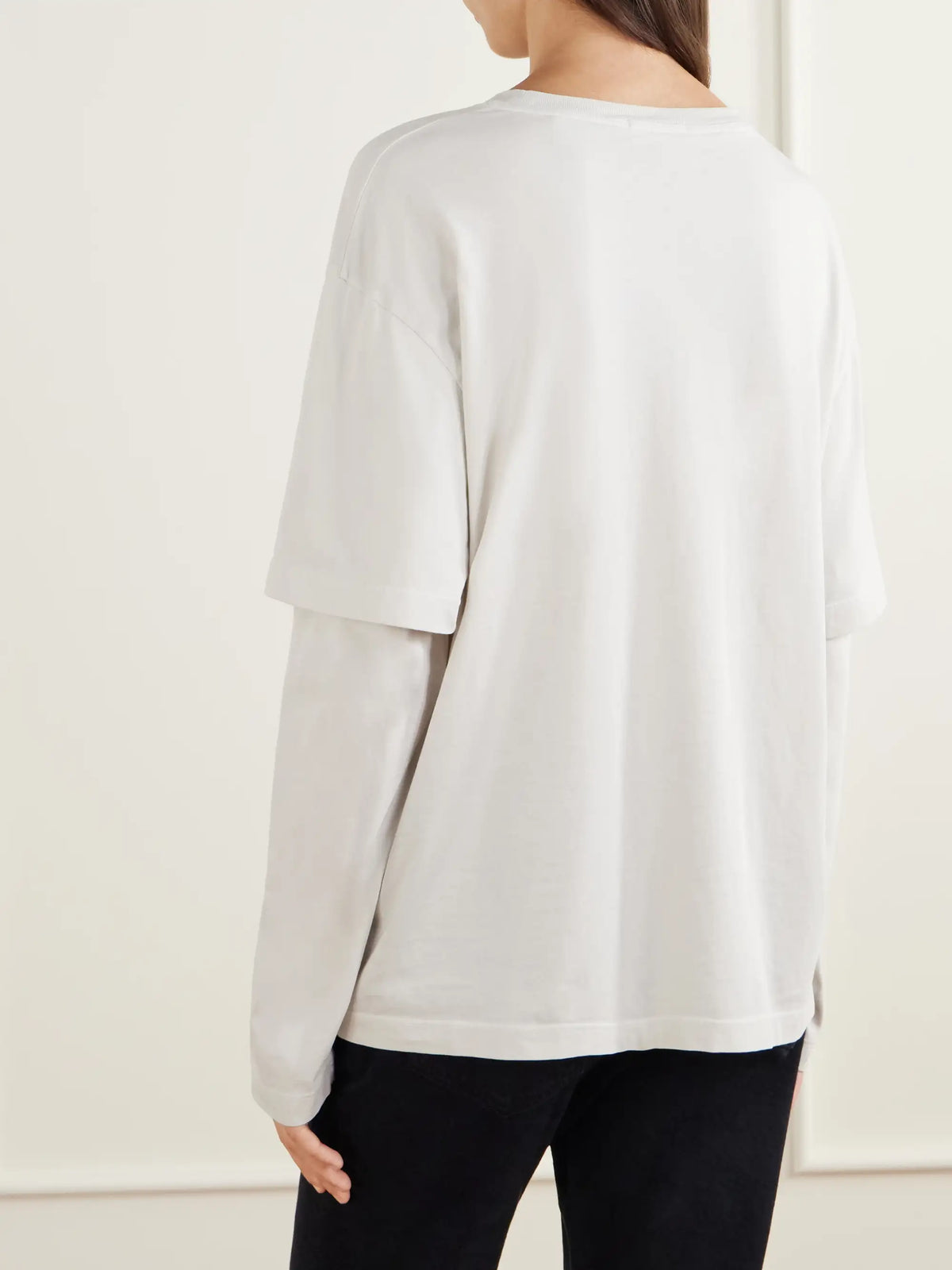 AGOLDE Lois Layered Cotton-jersey T-shirt