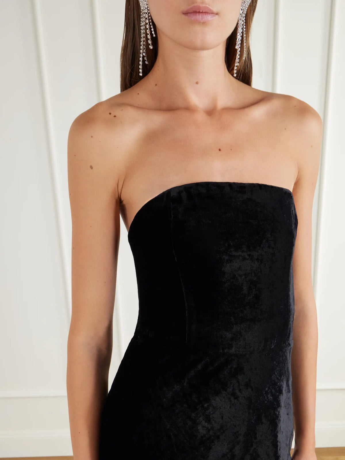 BERNADETTE Luna Bustier Velvet Gown