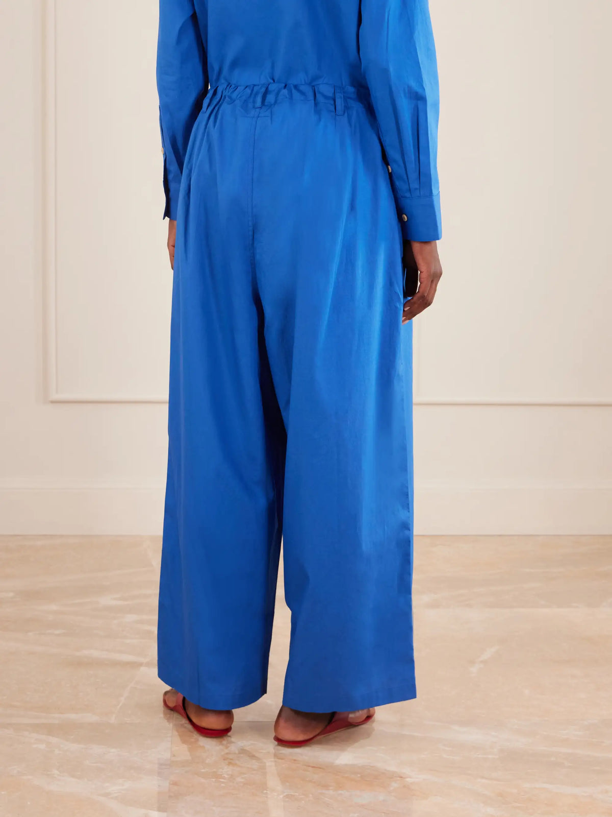 Jamie Haller Lotus Cotton-poplin Wide-leg Pants
