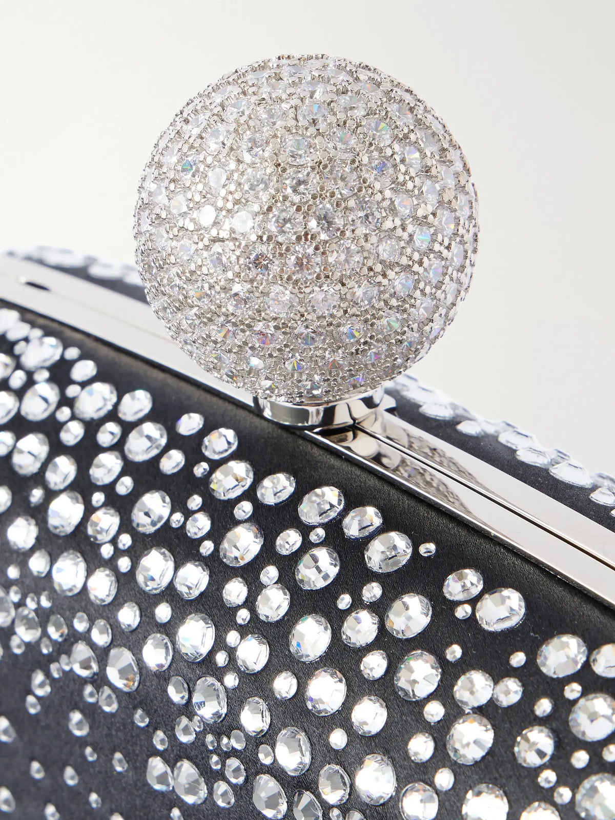 Roger Vivier Marlene Embellished Satin Clutch
