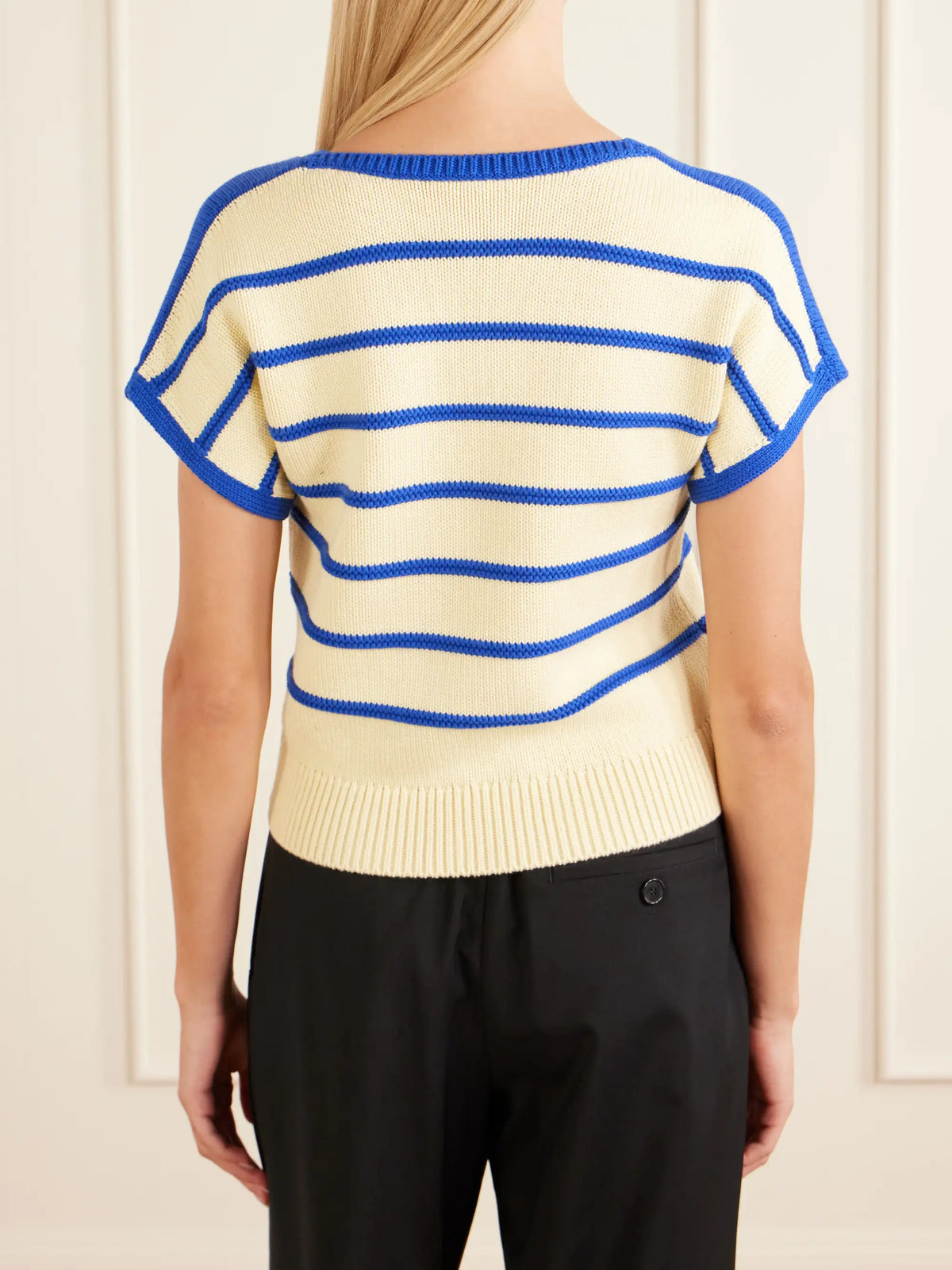 LOEWE Anagram-embroidered Striped Cotton And Wool-blend Sweater