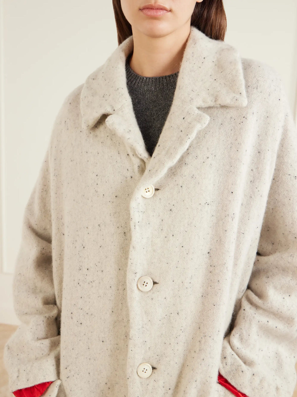 Comme des Garçons Comme des Garçons Wool-blend Tweed Coat