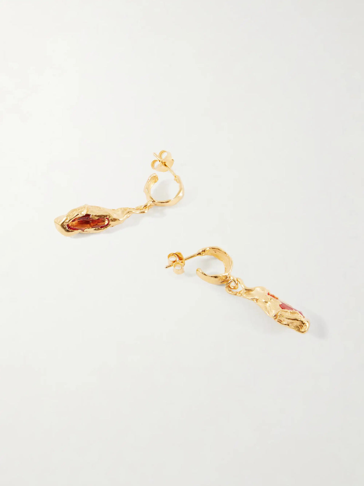 Naranja Gold Plated Citrine Drop Earrings