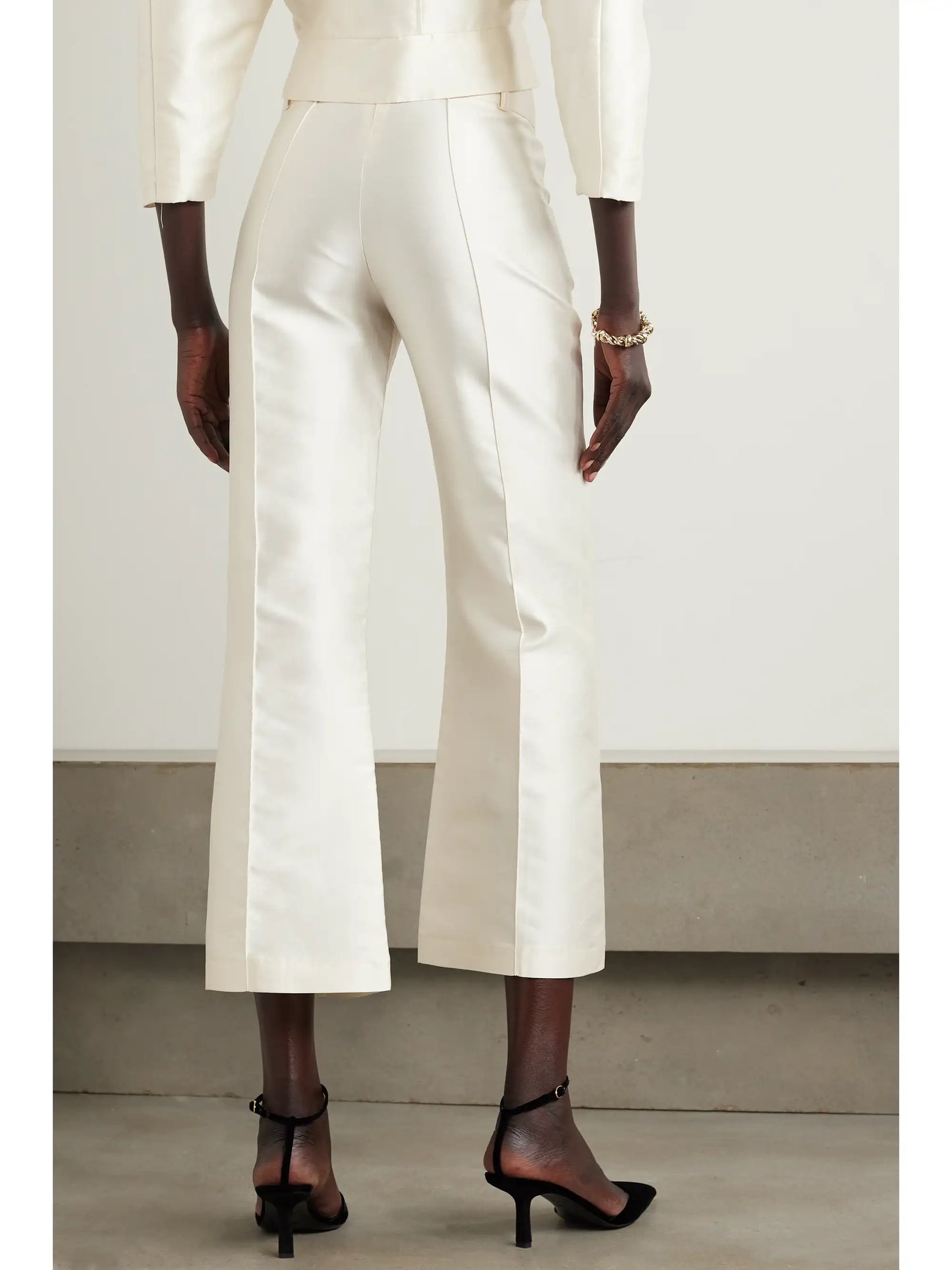 Yoshitomo Pleated Faille Wide-leg Pants