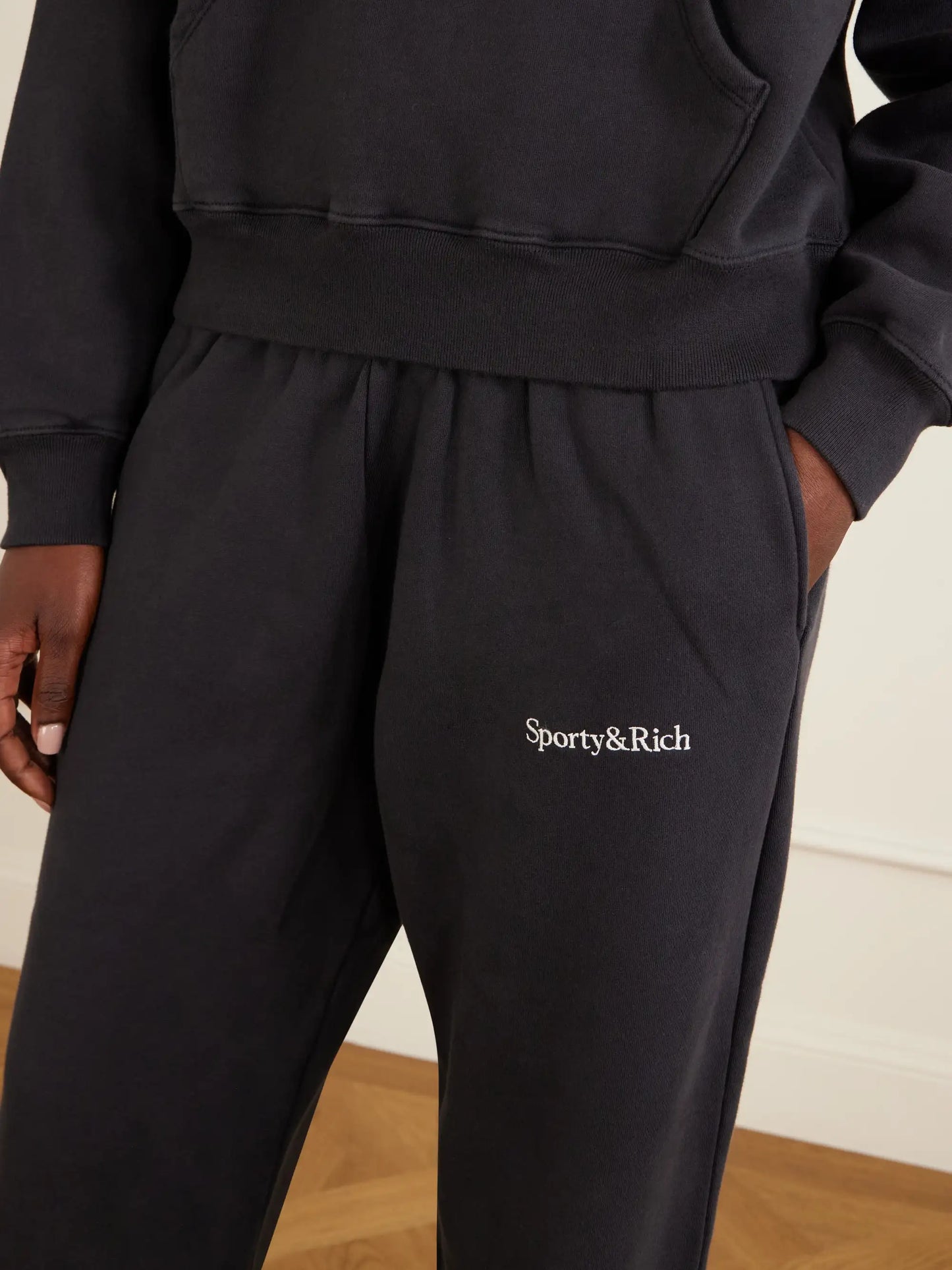 Logo-embroidered Cotton Wide-leg Pants