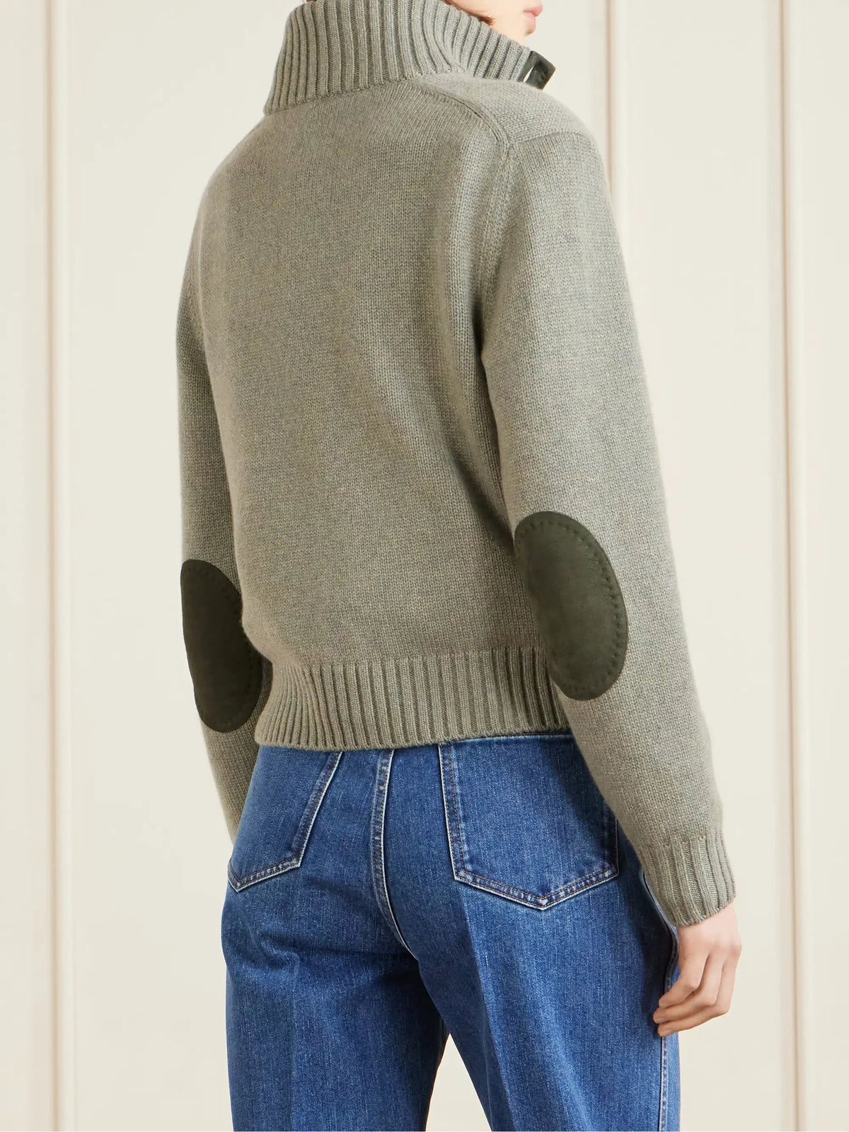 Loro Piana Parksville Suede-trimmed Cashmere Cardigan