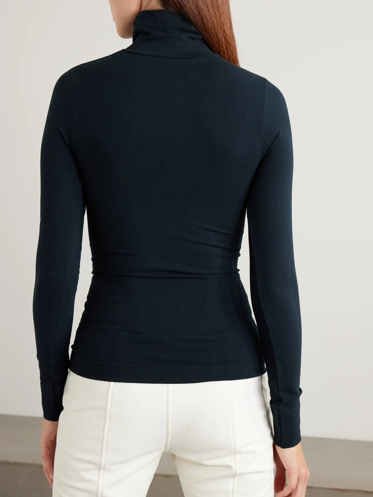 Ribbed Thermal Modal-blend Turtleneck Top