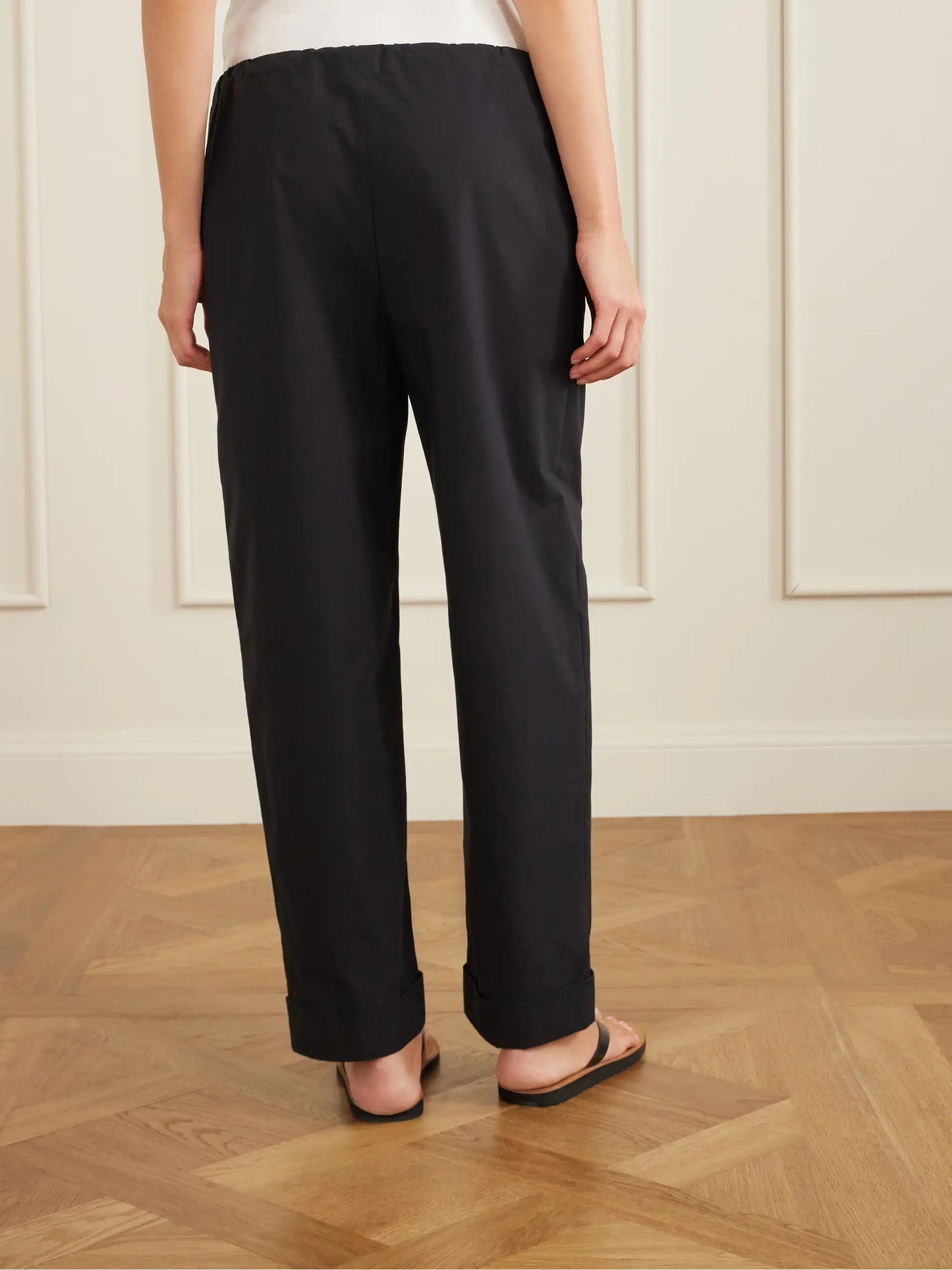 Delano Cropped Cotton Wide-leg Pants