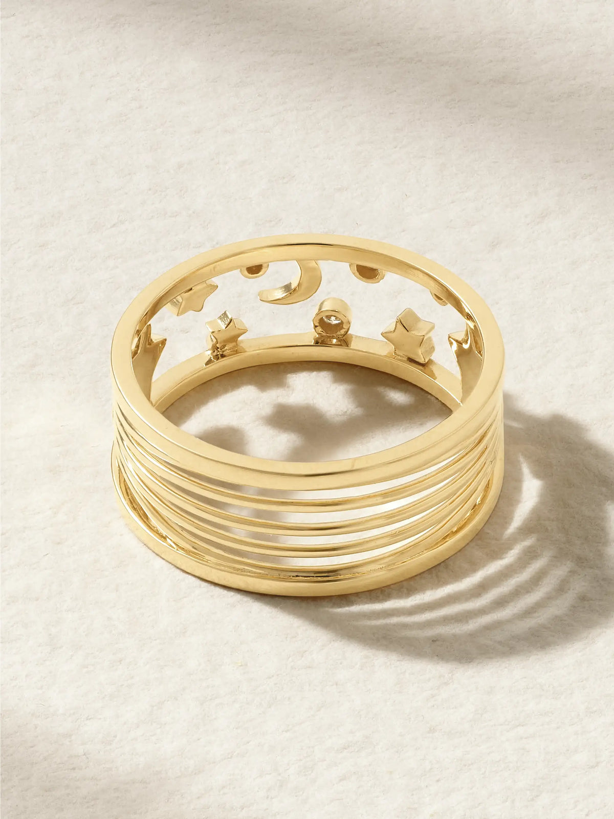 Starry 18-karat Gold Diamond Ring