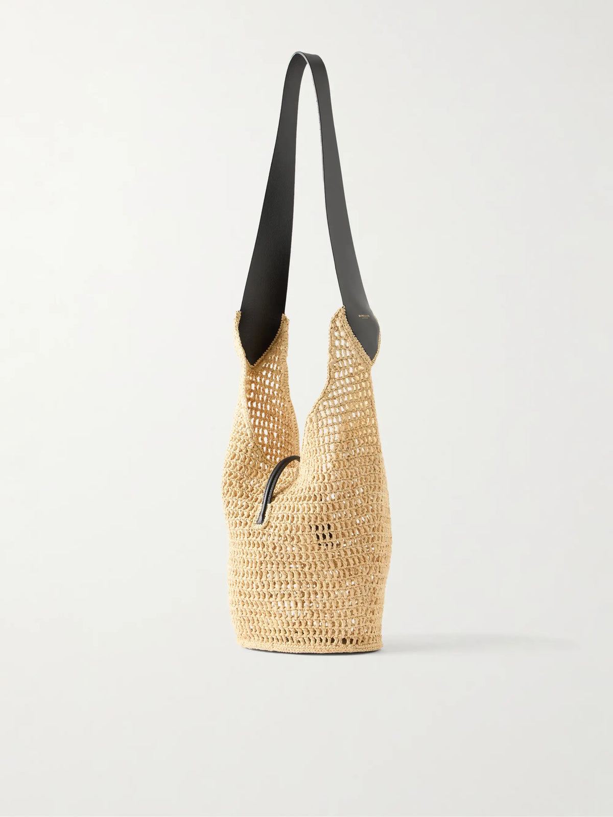 The Siena Leather-trimmed Raffia Tote