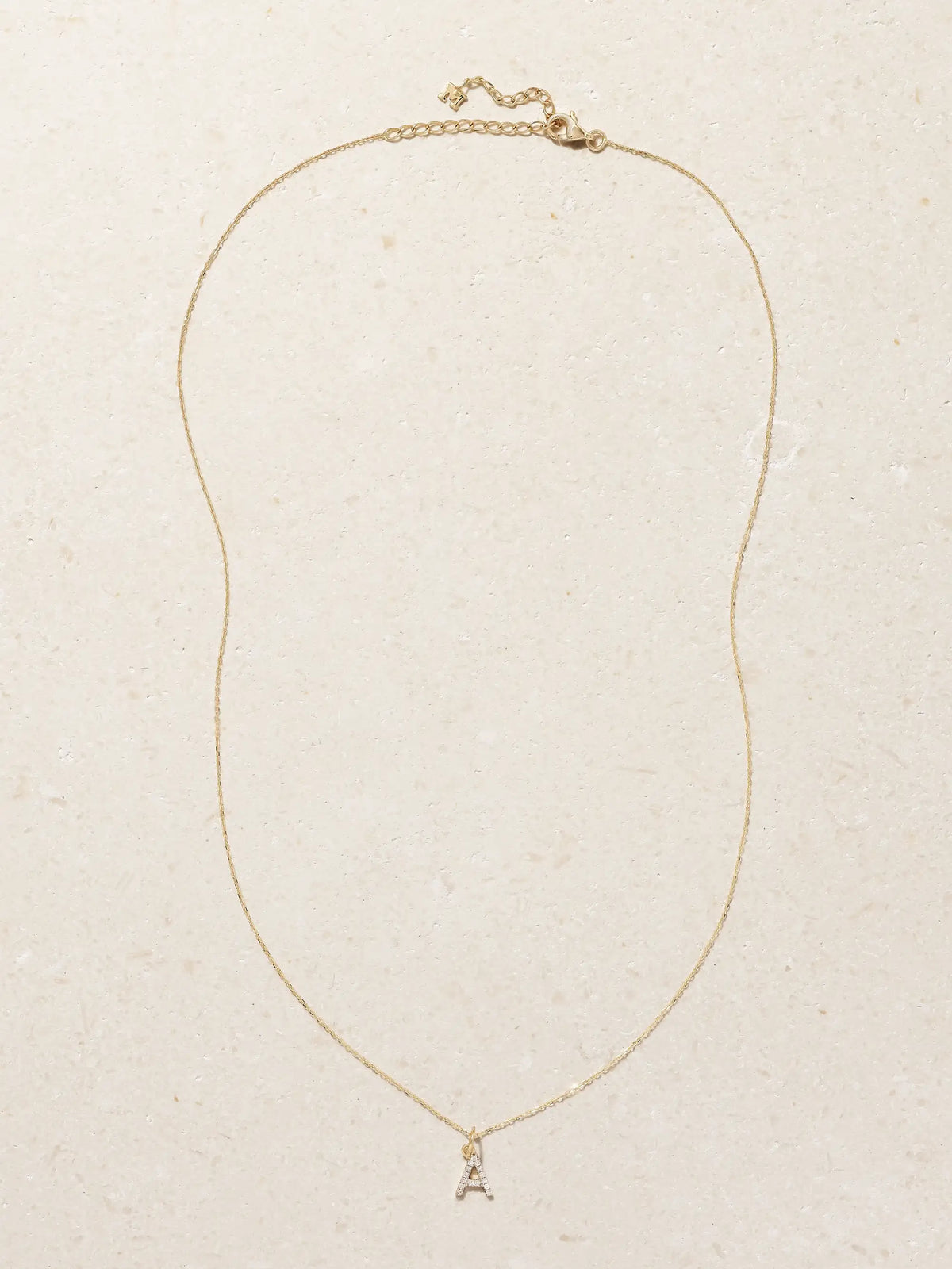 Mateo Initial 14-karat Gold Diamond Necklace